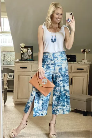 Duval Linen Pants - Blue Lagoon Quick Access Stay Fresh Non Irritating Tags Duval Linen Pants - Blue Lagoon