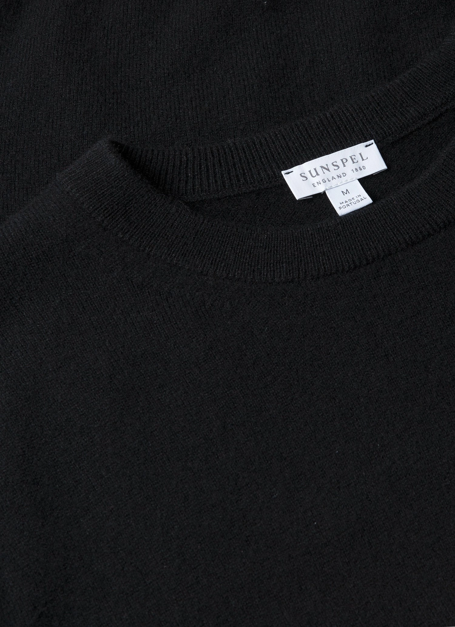 FourWay Stretch Design All Day Men's Cashmere Crew Neck Jumper in Black