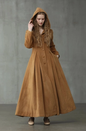 earthy tone My Fair Lady 26 | Hooded Wool Coat My Fair Lady 26 | Hooded Wool Coat Spring-Season Classic Vibe