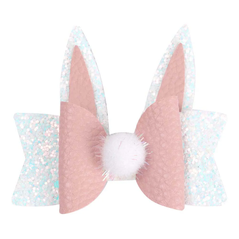 Easter Rabbit Ears Leather Hair Bows