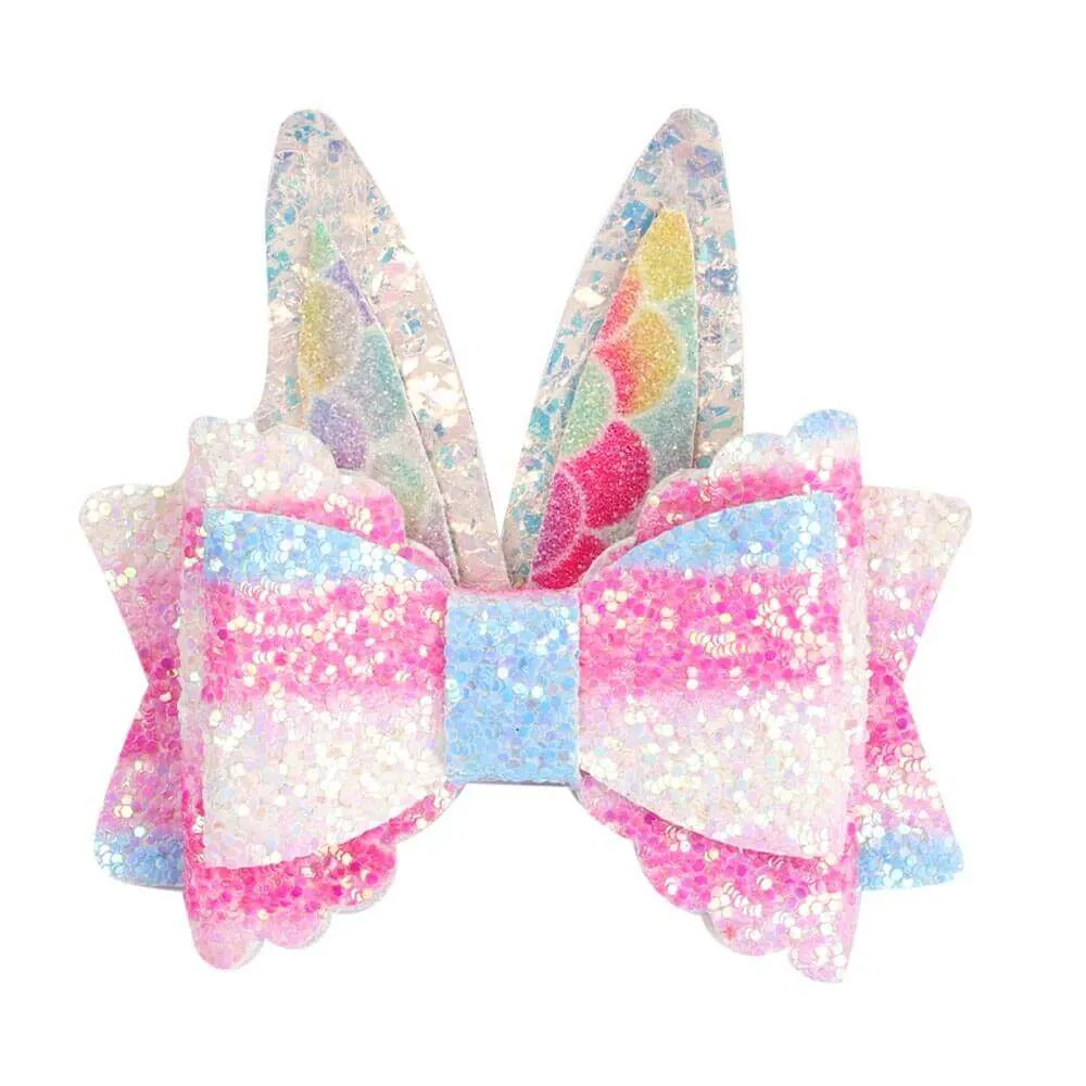 Easter Rabbit Ears Leather Hair Bows