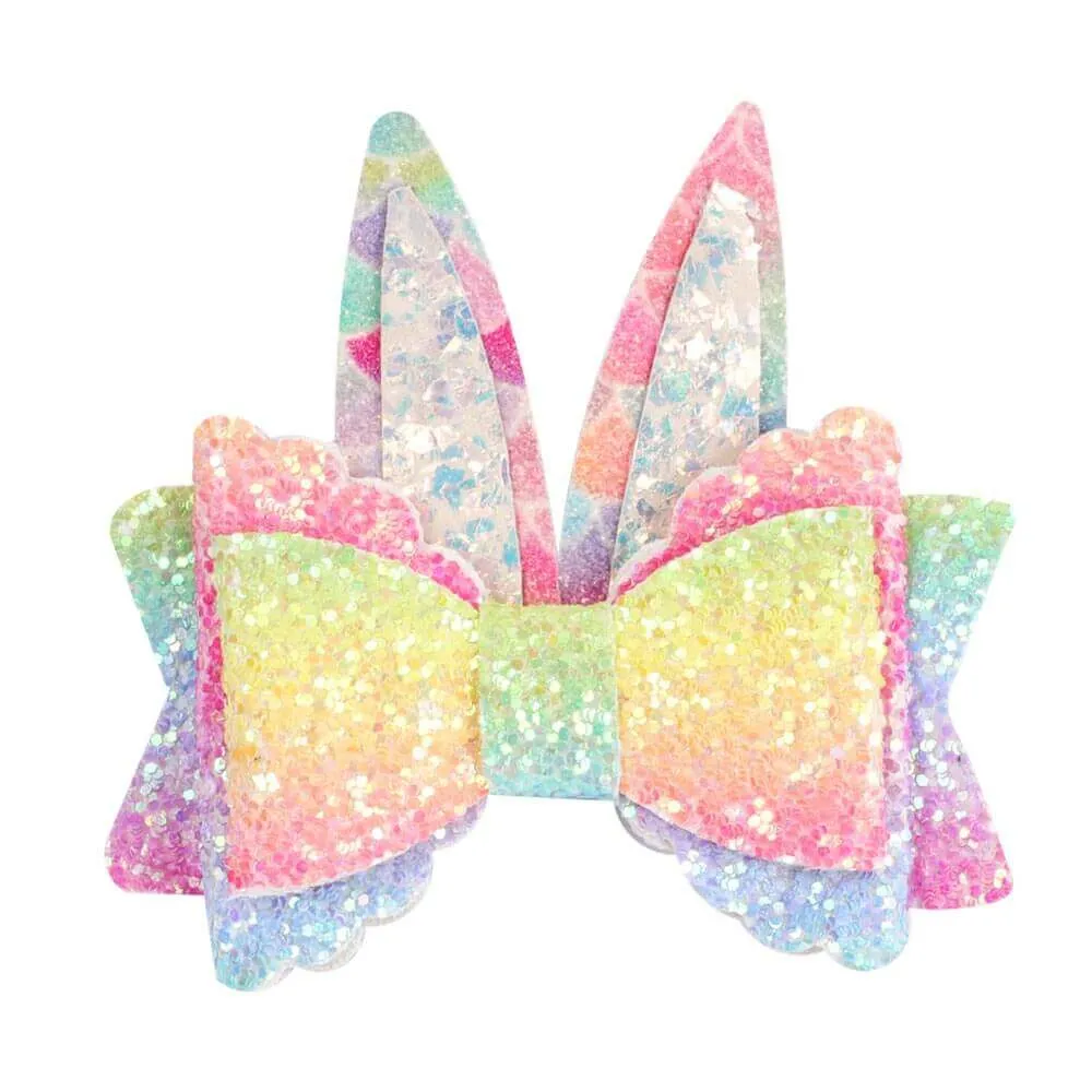 Easter Rabbit Ears Leather Hair Bows