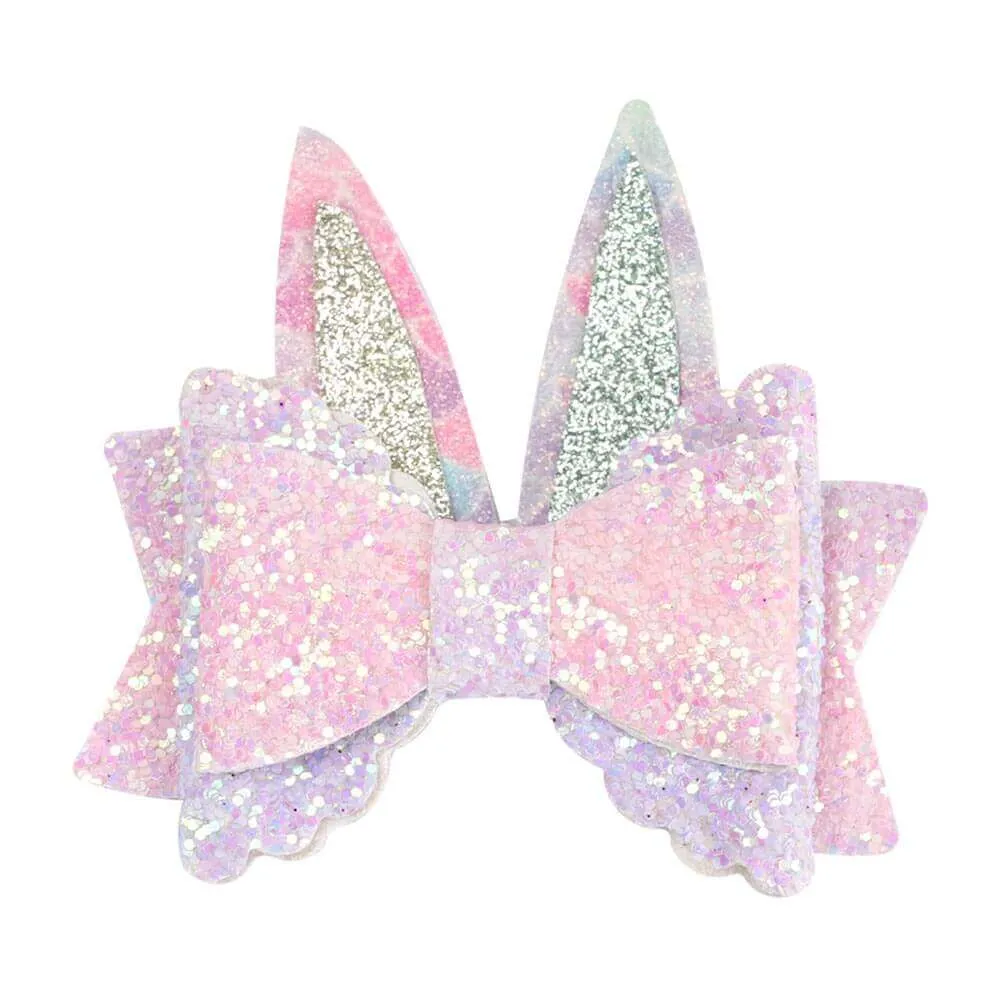 Easter Rabbit Ears Leather Hair Bows