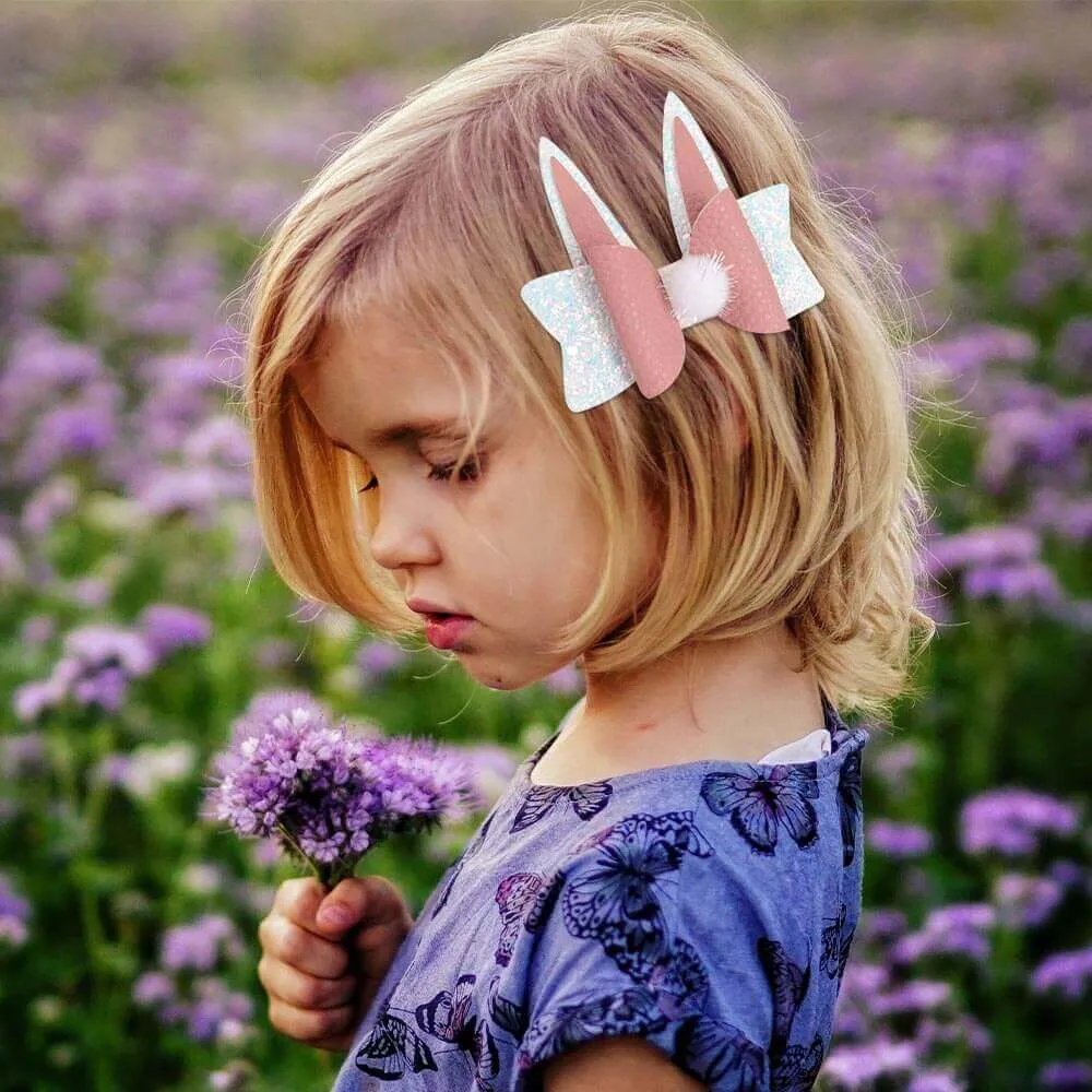 Easter Rabbit Ears Leather Hair Bows