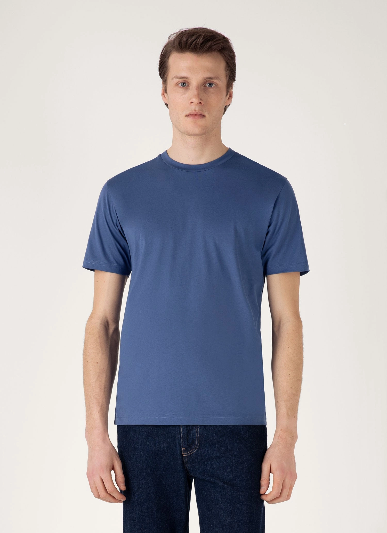 Men's Riviera Midweight T-shirt in Soft Denim Soft Feel Street Casual Look