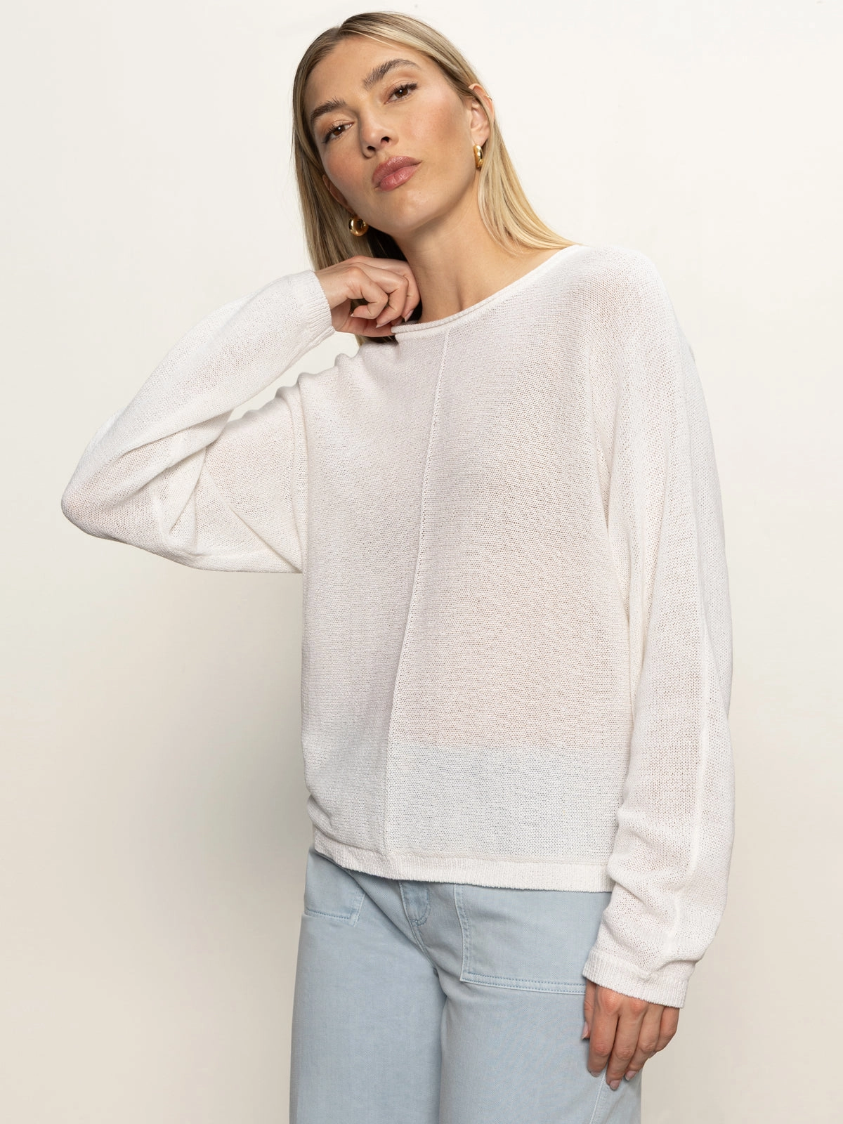 Easy Knitwear Top White QuickDry Fabric