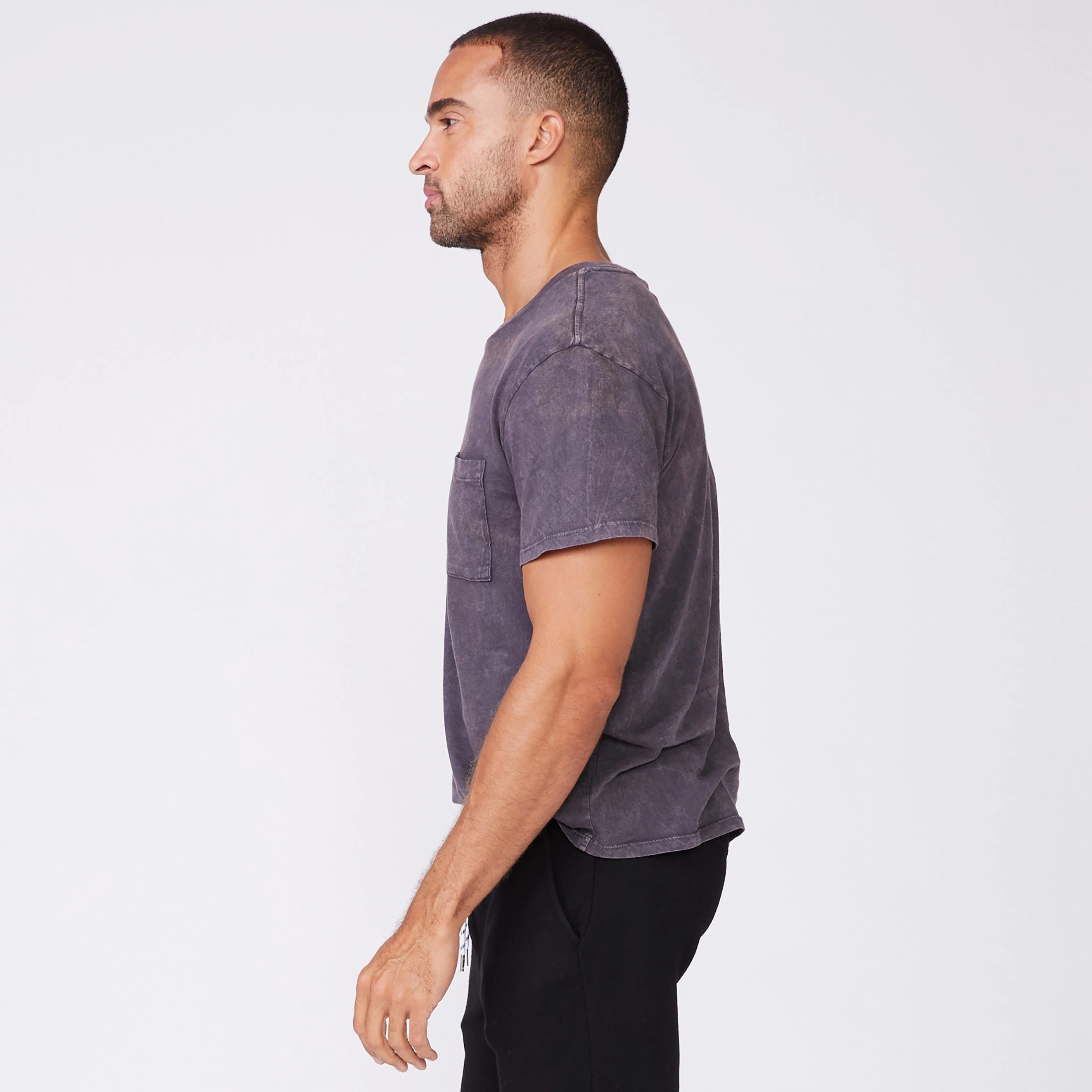 Stone Wash Relaxed Pocket Crew Formal top