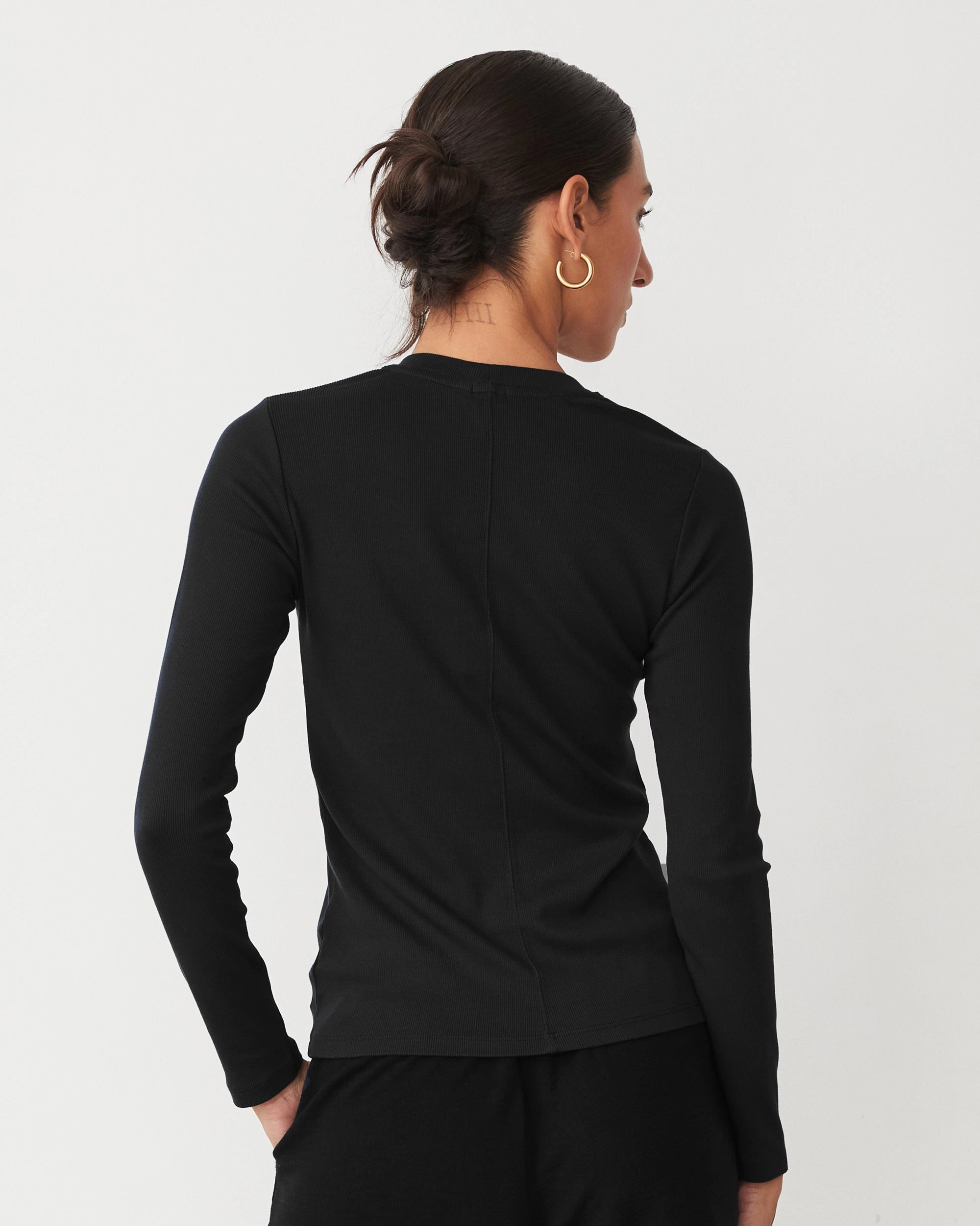 AntiPilling Surface Thermal Regulation Fabric Supimaluxe Rib Long Sleeve Crew