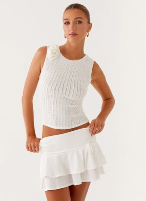 EcoFriendly Material Lisbon Tank Top - White Lisbon Tank Top - White Fleece Pullover