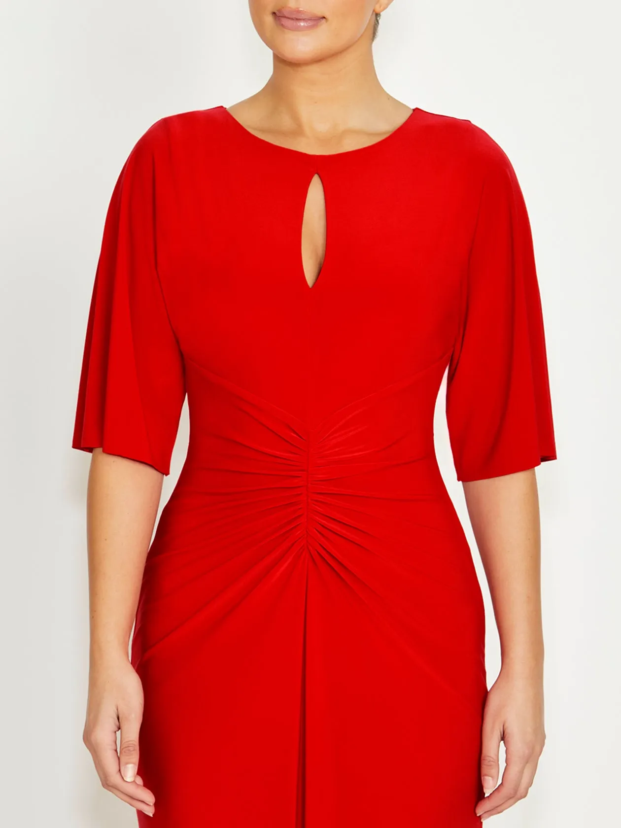 Sleek Outline Eden Vermilion Jersey Gown