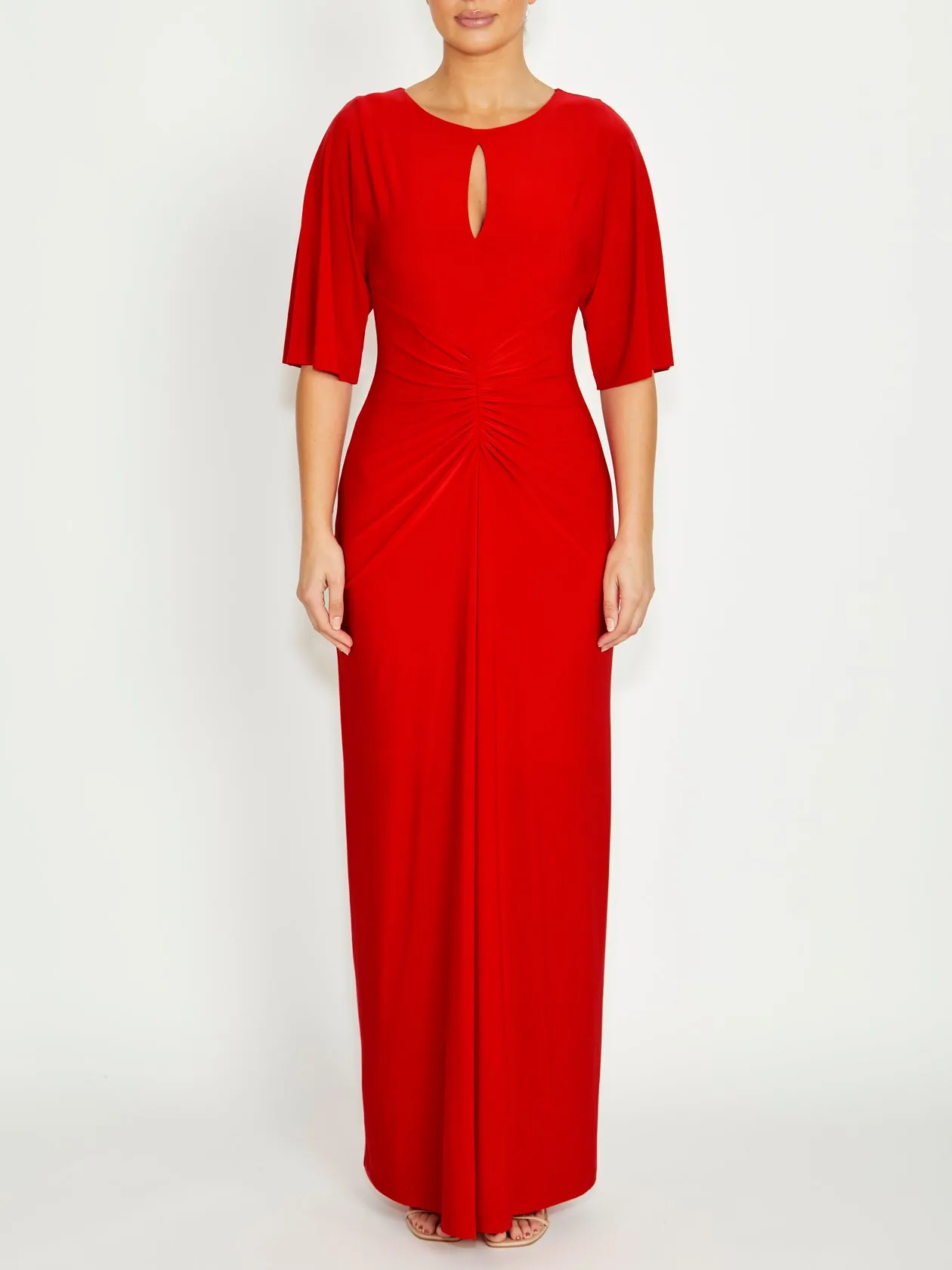 Eden Vermilion Jersey Gown Timeless elegance