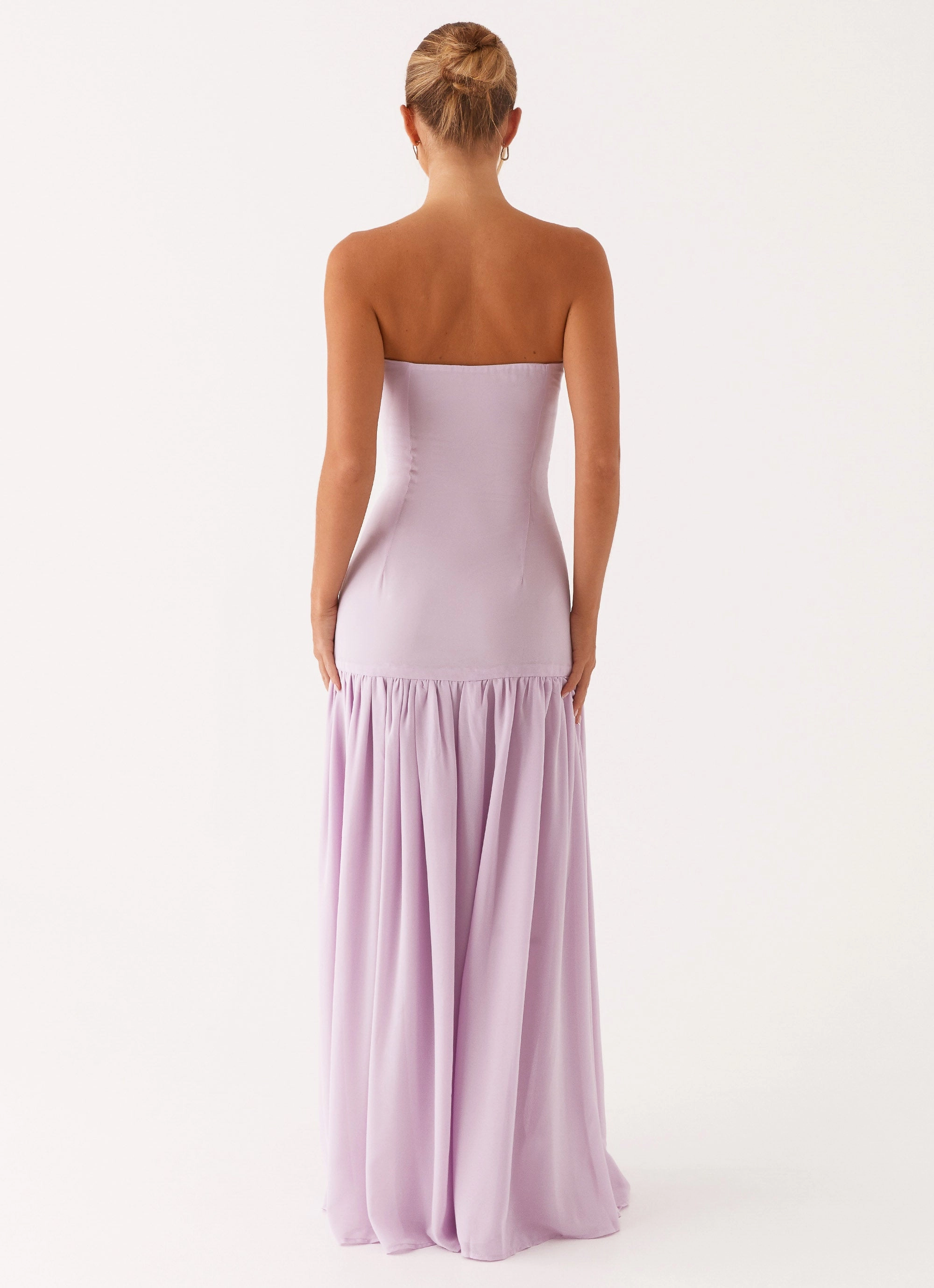 Comfort Mode Casual and Comfy Eden Strapless Maxi Dress - Lilac