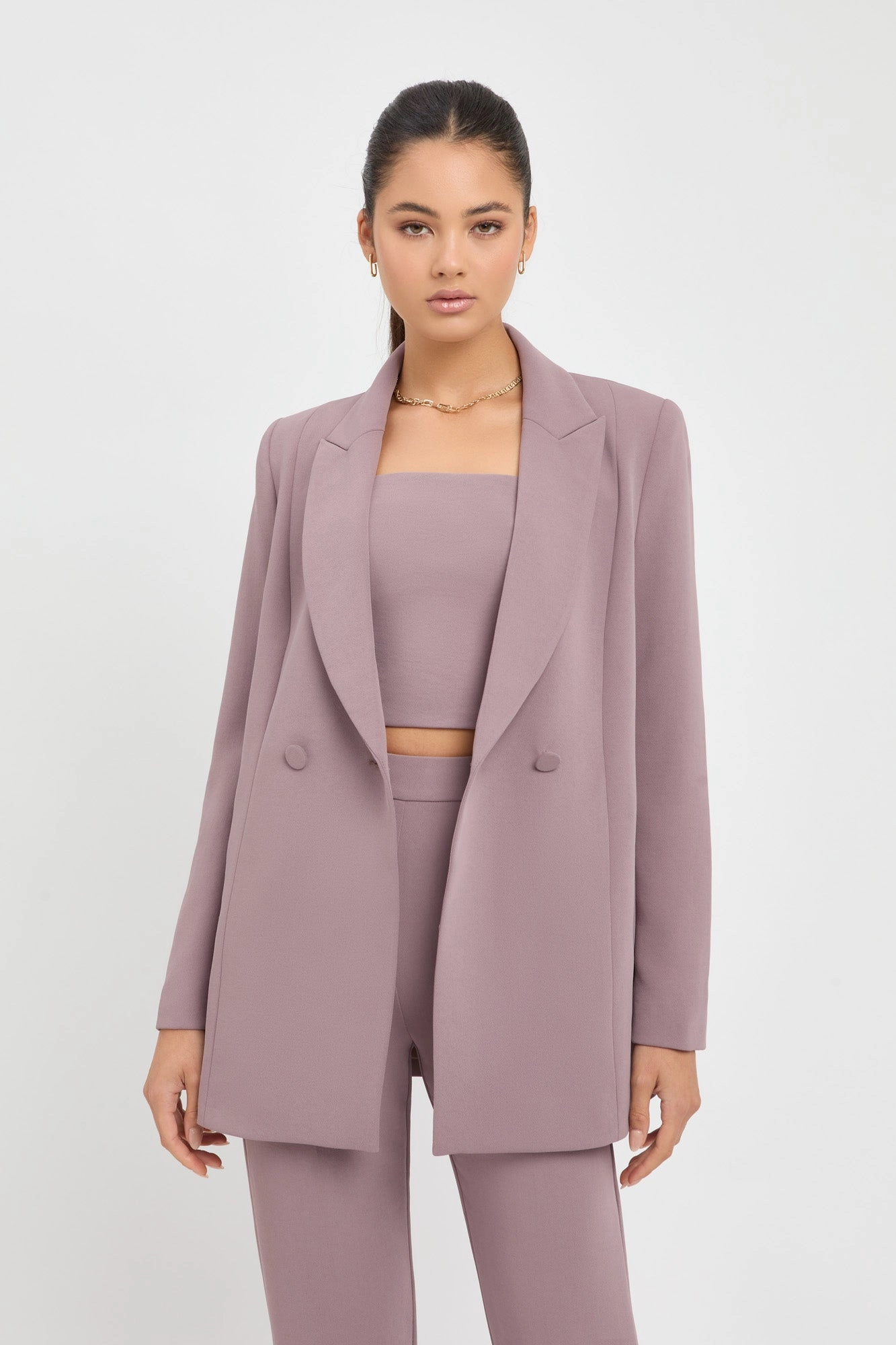 Loop Fastened Hood anniversary Lux Oversized Blazer