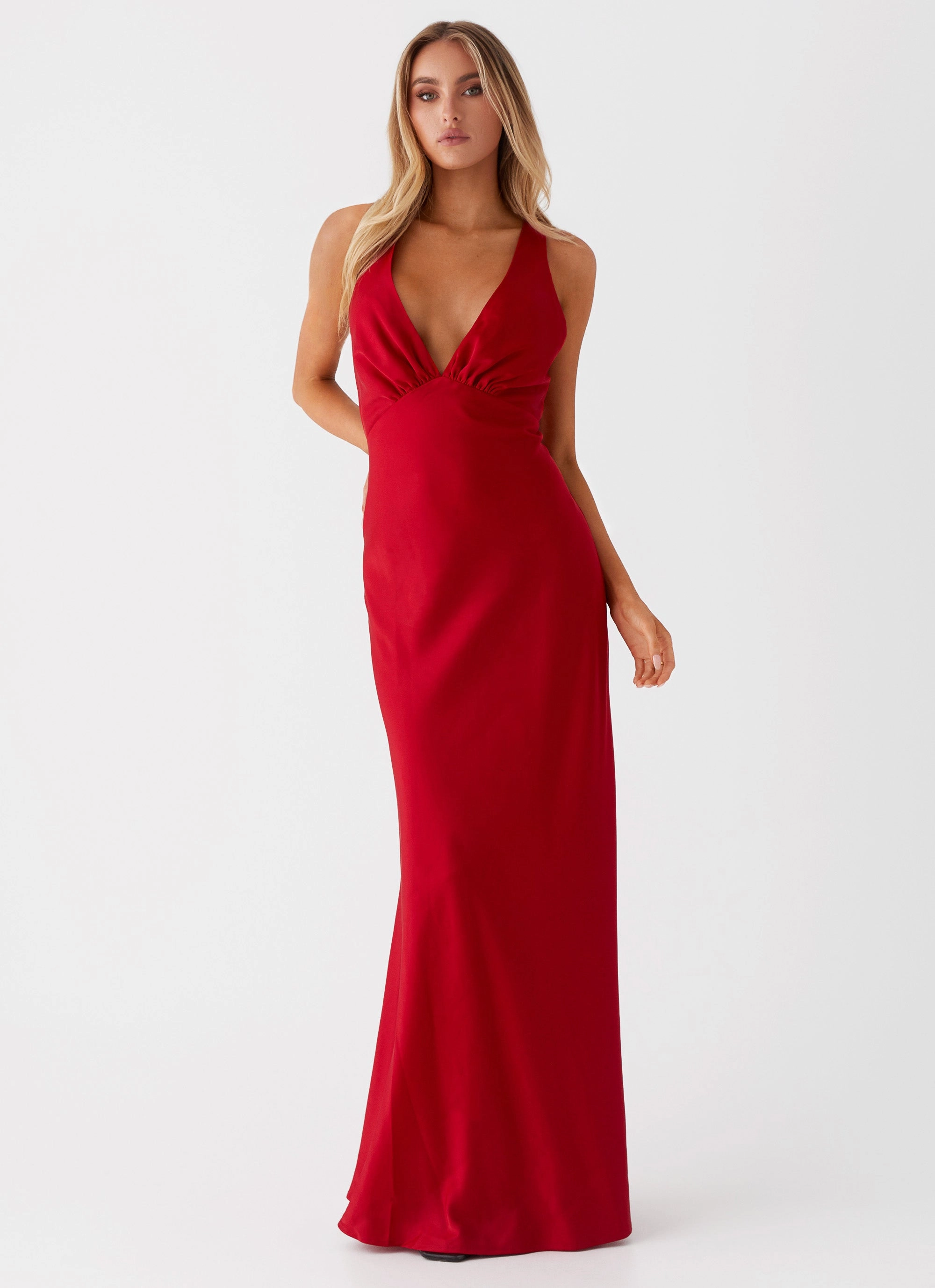 Slyvia Maxi Dress - Red Weekend Edge Baby-Shower