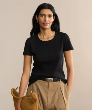 Effortless Comfort Rib Tee Classic Crew Neck Friction Resistant Finish Rib Tee