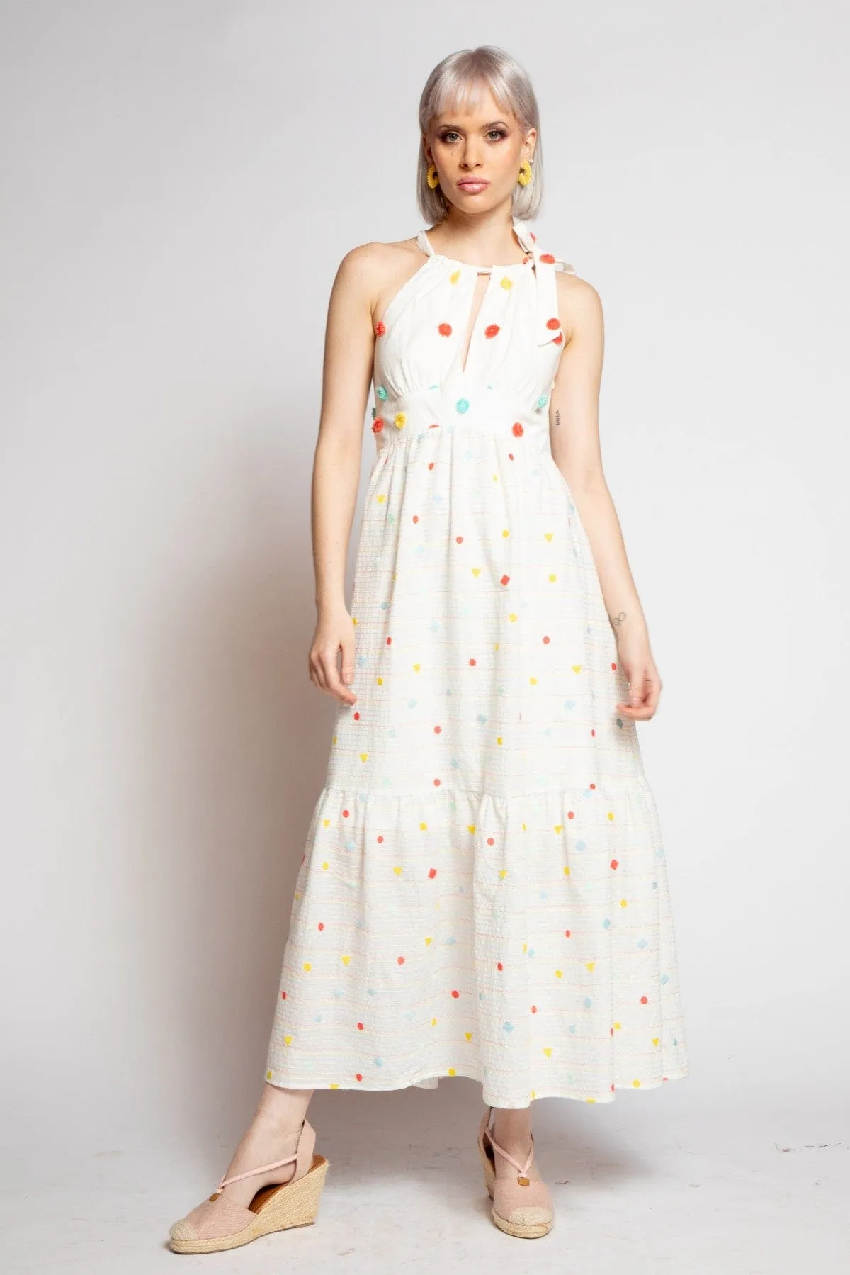 Lamar Maxi Dress - Sugar Dot Warm Base Stylish Fit