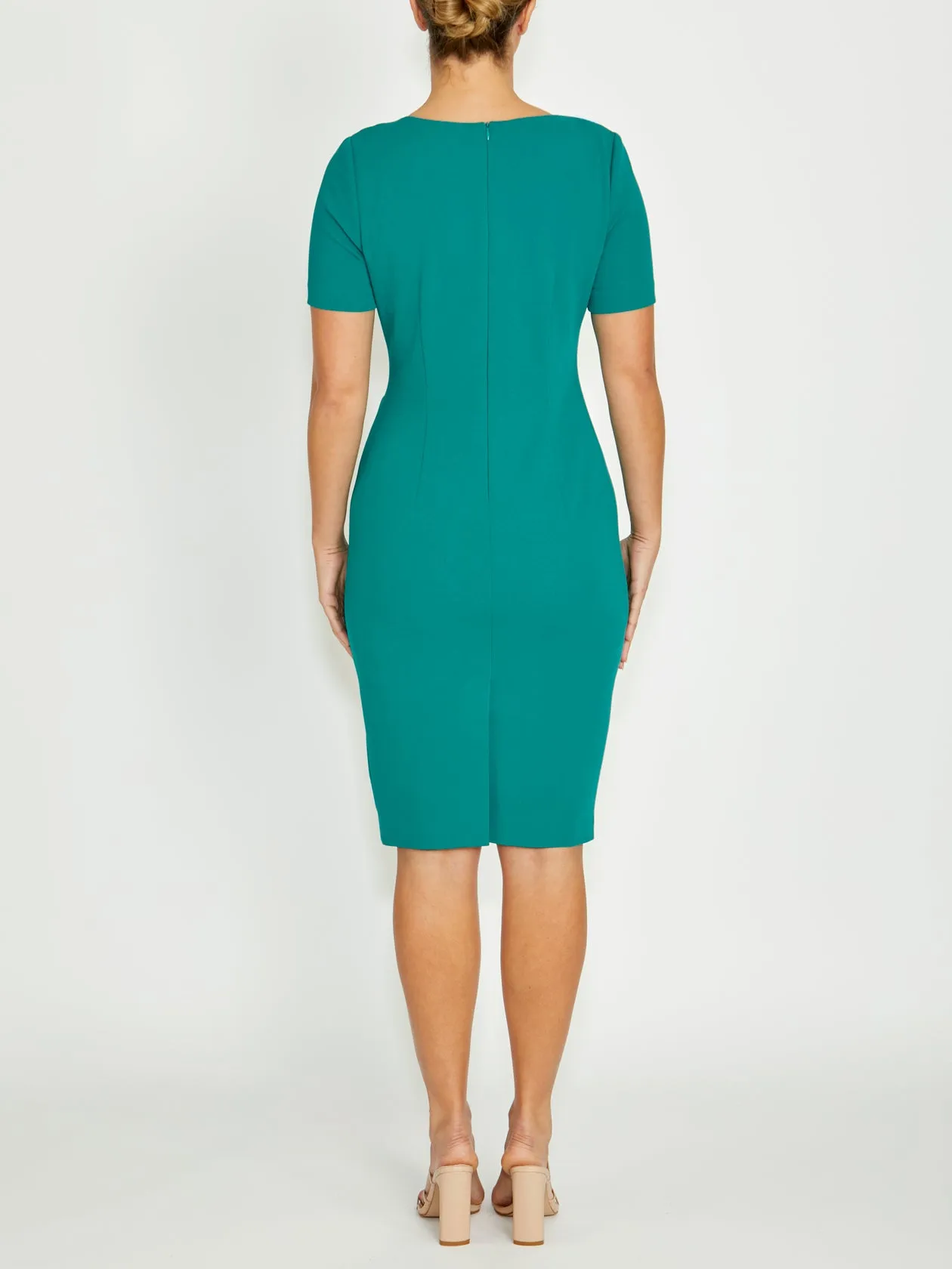 Sara Cozumel Crepe Dress Stylish Waistband