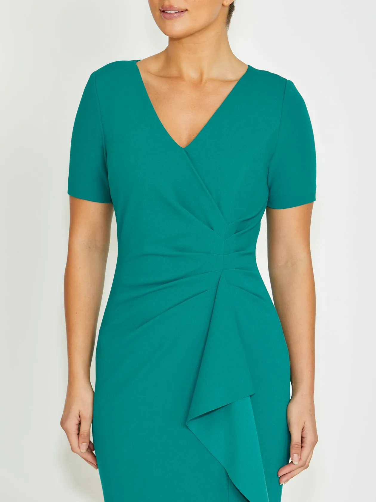 Chill Style Belted-Style Sara Cozumel Crepe Dress