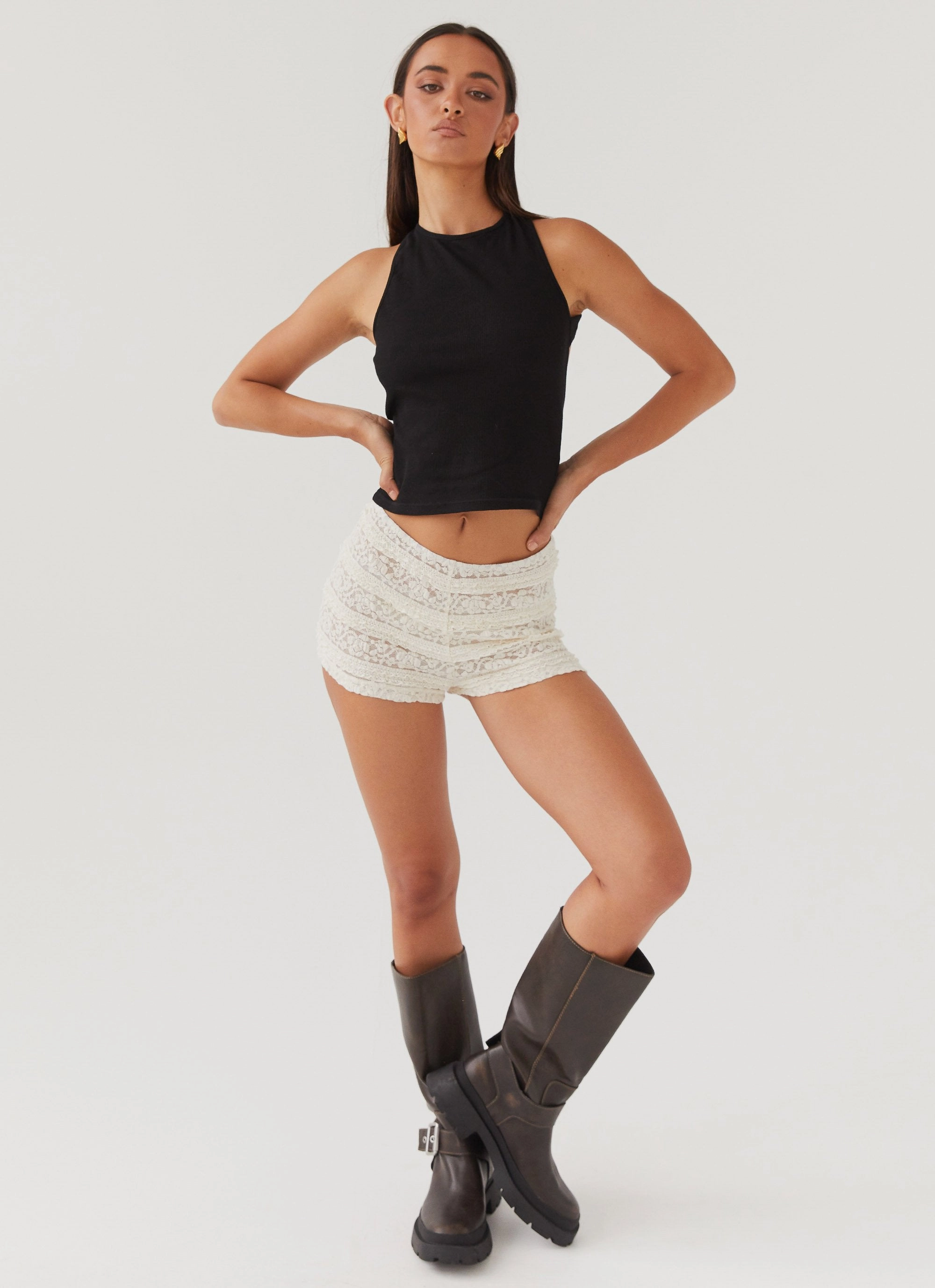 Comfort Base Desert Isle Mini Shorts - Ivory