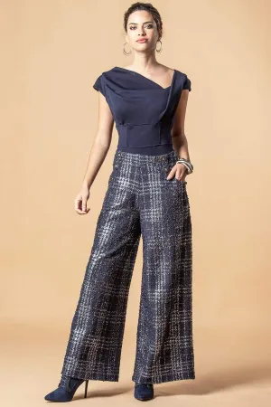 Elastic Fit Hepburn Pant - Midnight Paris Hepburn Pant - Midnight Paris stain resistant coating
