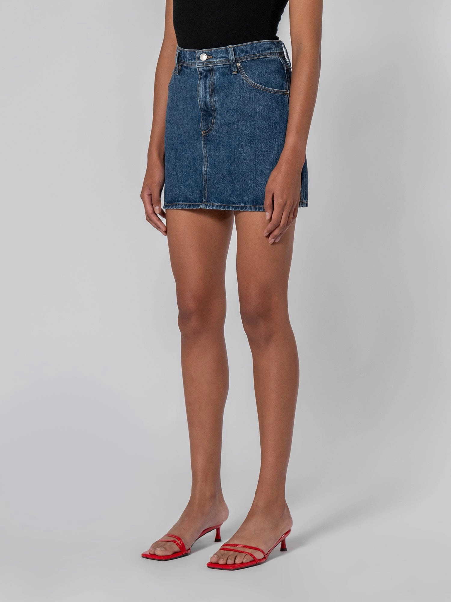 Soft Inner Lining Performance Stretch Harlow Skirt Antique Stone