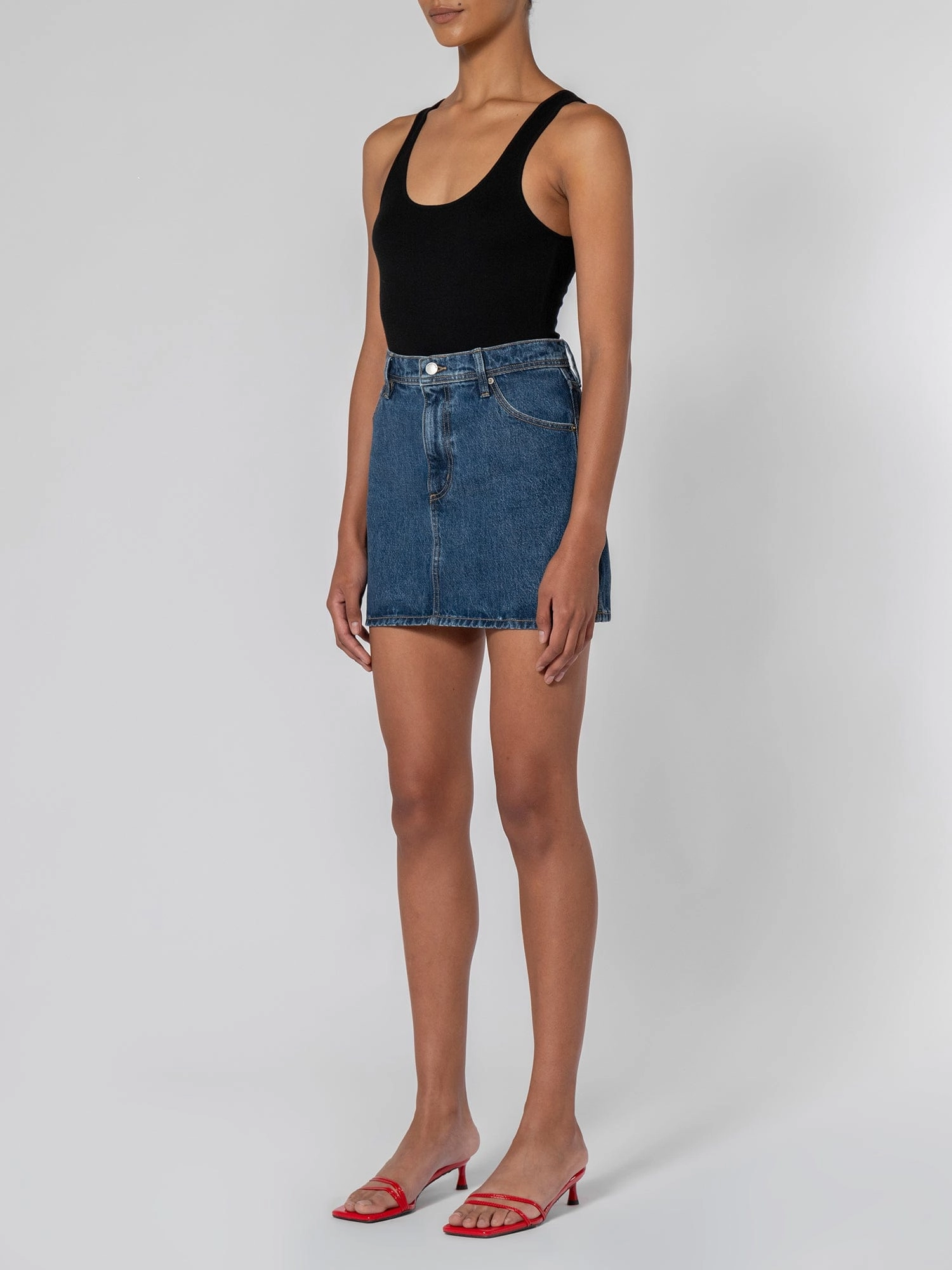 low - rise Harlow Skirt Antique Stone