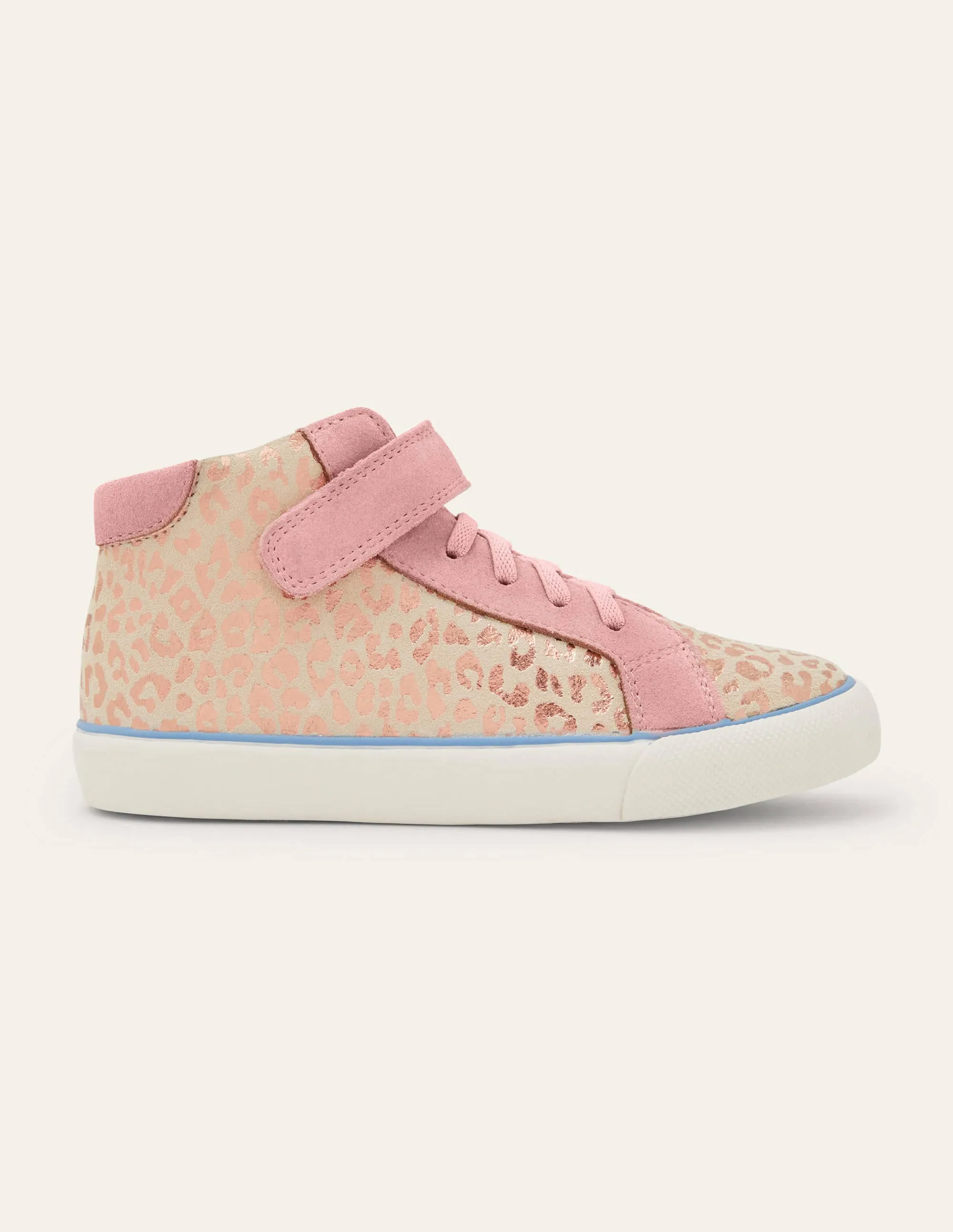 Elasticated Lace High Tops-Leopard