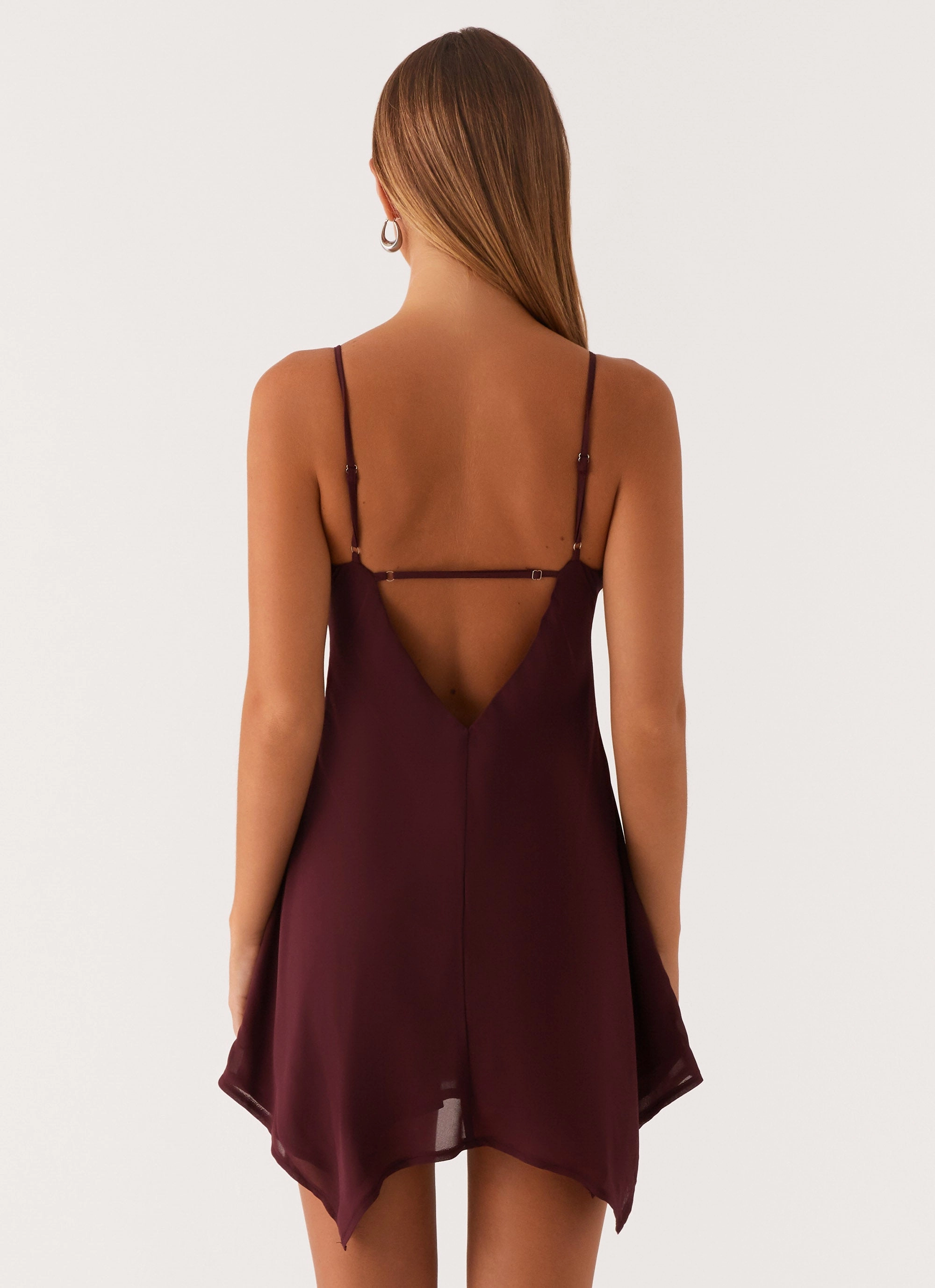 Briella Chiffon Mini Dress - Mulberry Moment Soft Vibrant Movement