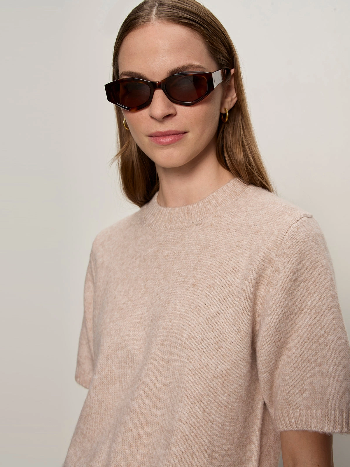 ZeroWaste Knitting Technique Perfect Sweater Tee Fawn