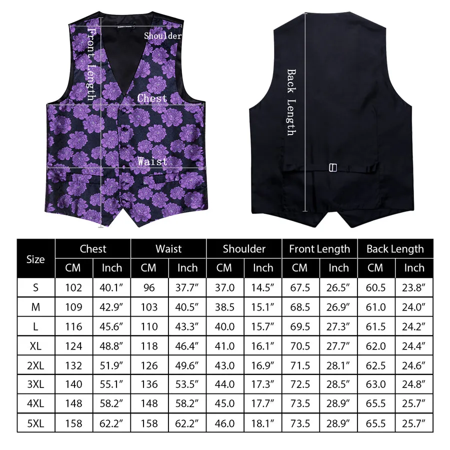 Elegant Champagne Floral Silk Vest Set