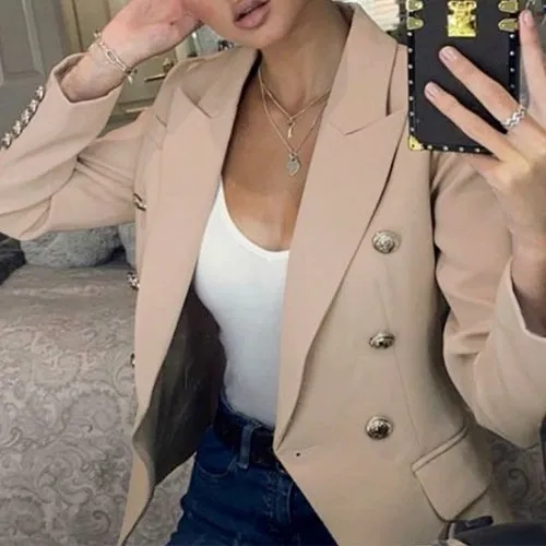 Elegant double breasted women's Blazers Casual blazers