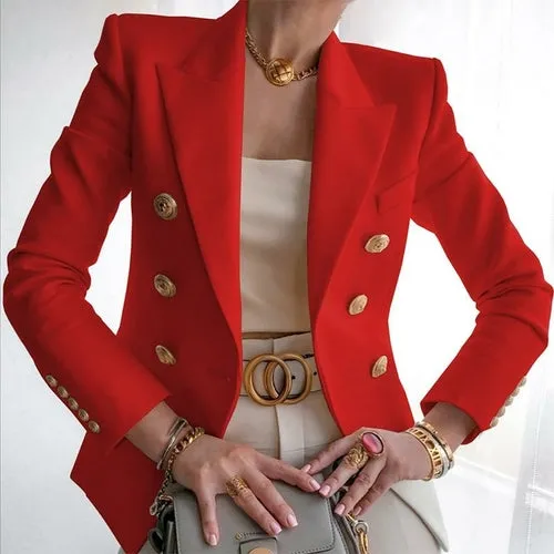 Elegant double breasted women's Blazers Casual blazers