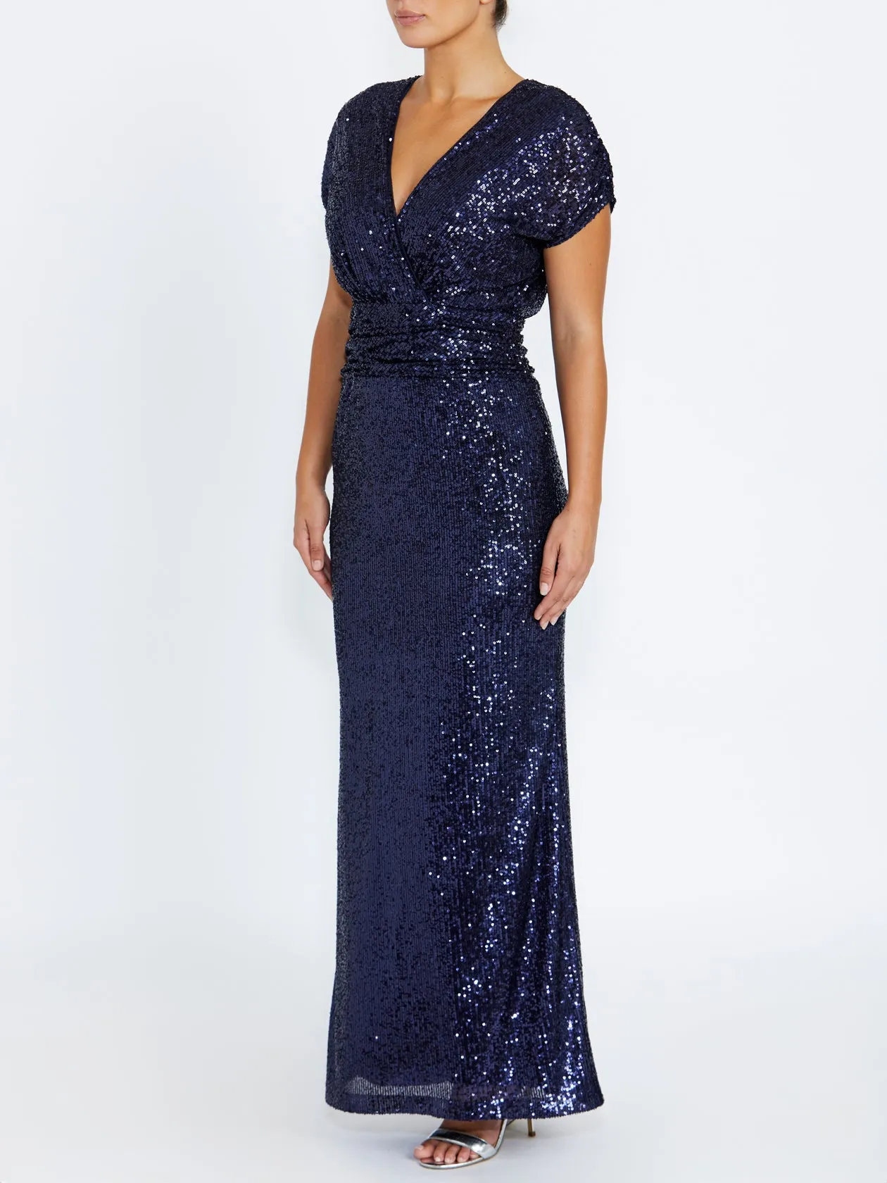 Calista Navy Sequin Gown Clean Base