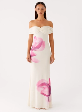 Madeira Maxi Dress - Ivory Work Flex