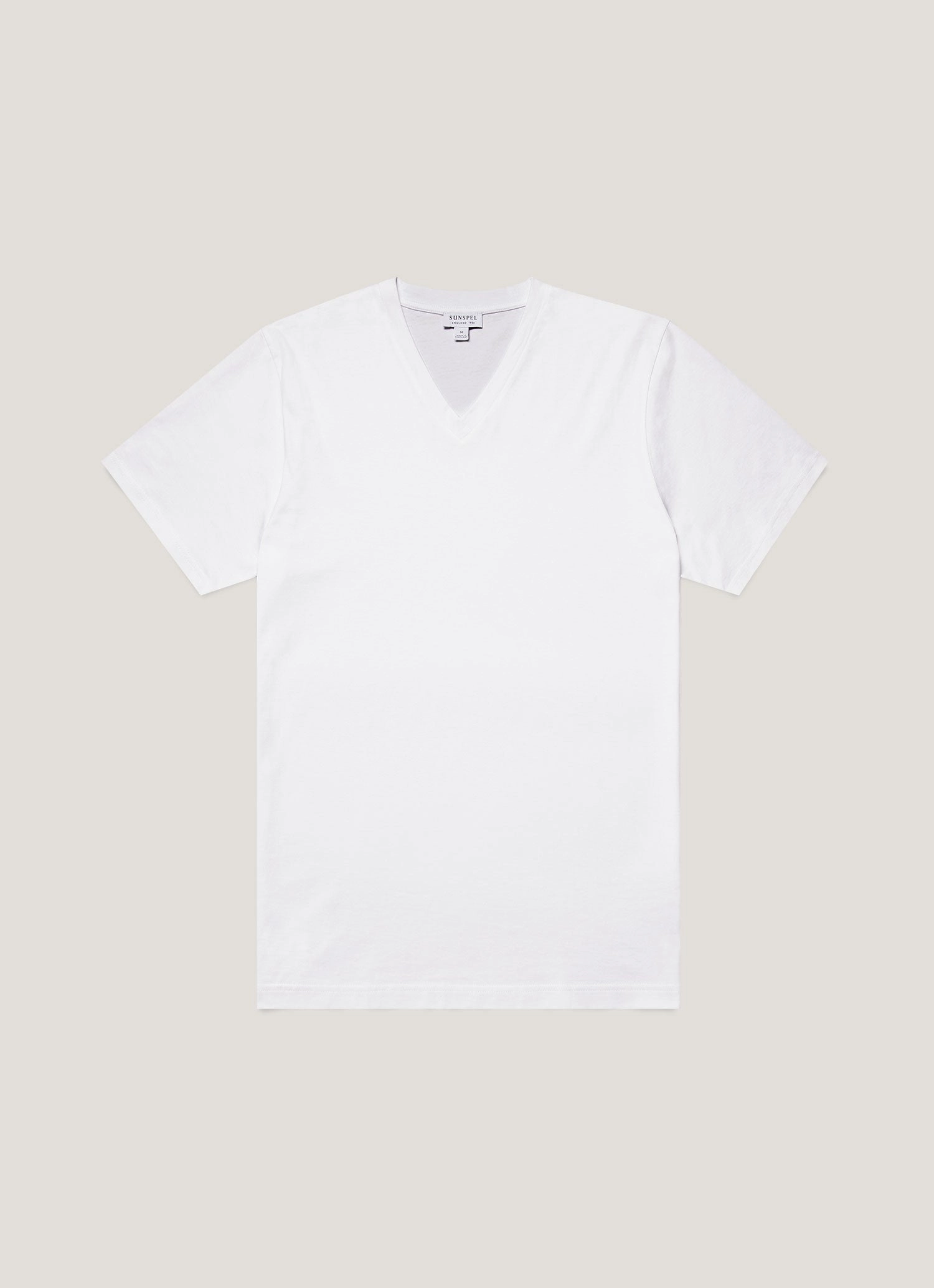 DoubleStitched Seams Men's Riviera V-neck T-shirt in White