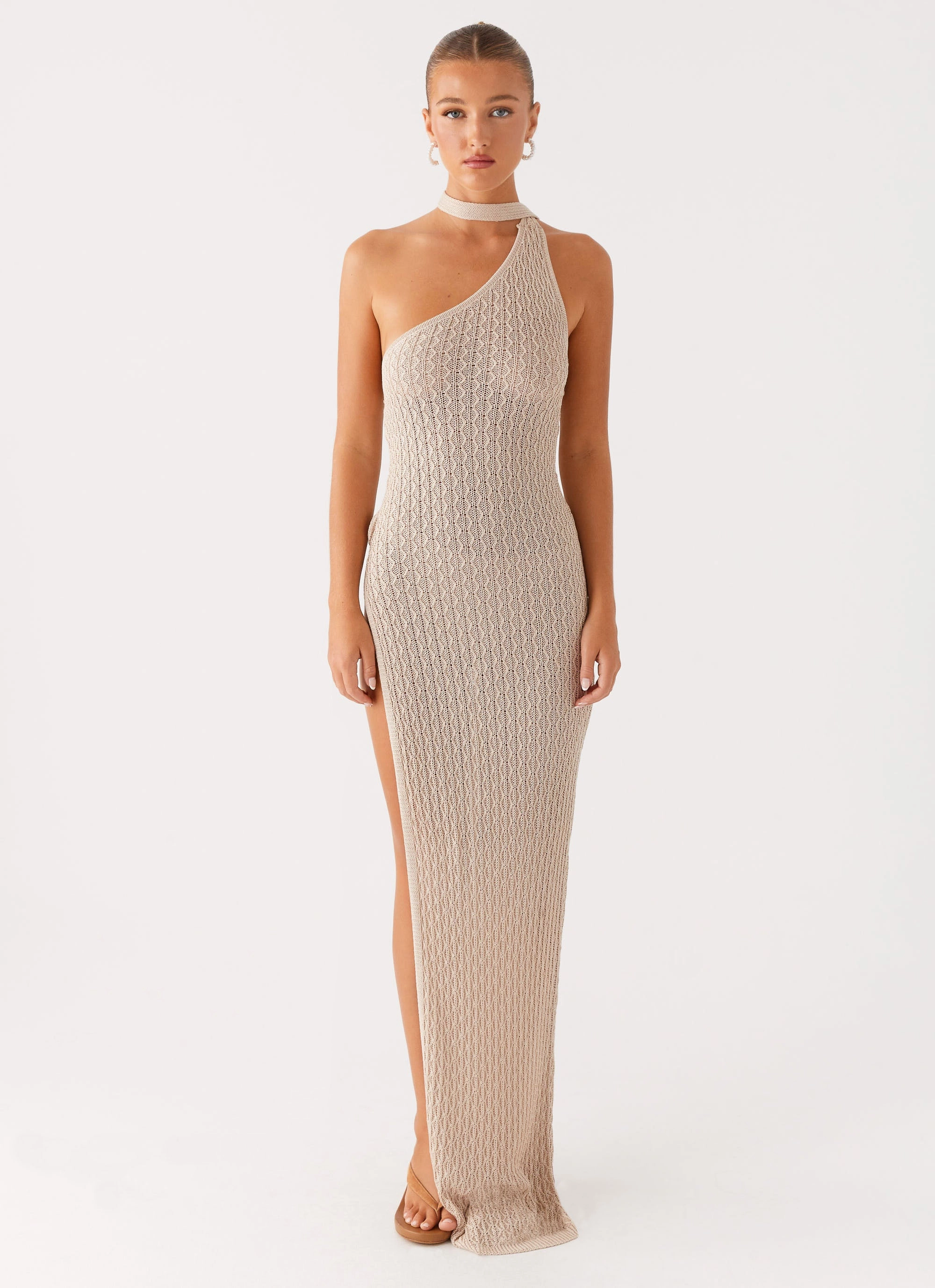 Carryn Knit Maxi Dress - Beige Moment Soft