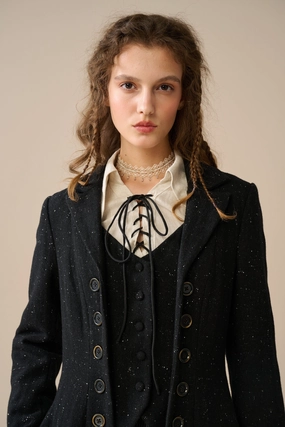 Elevated Basic Doreen 15 |Vest-Layered 100% Wool Coat Night Party Doreen 15 |Vest-Layered 100% Wool Coat