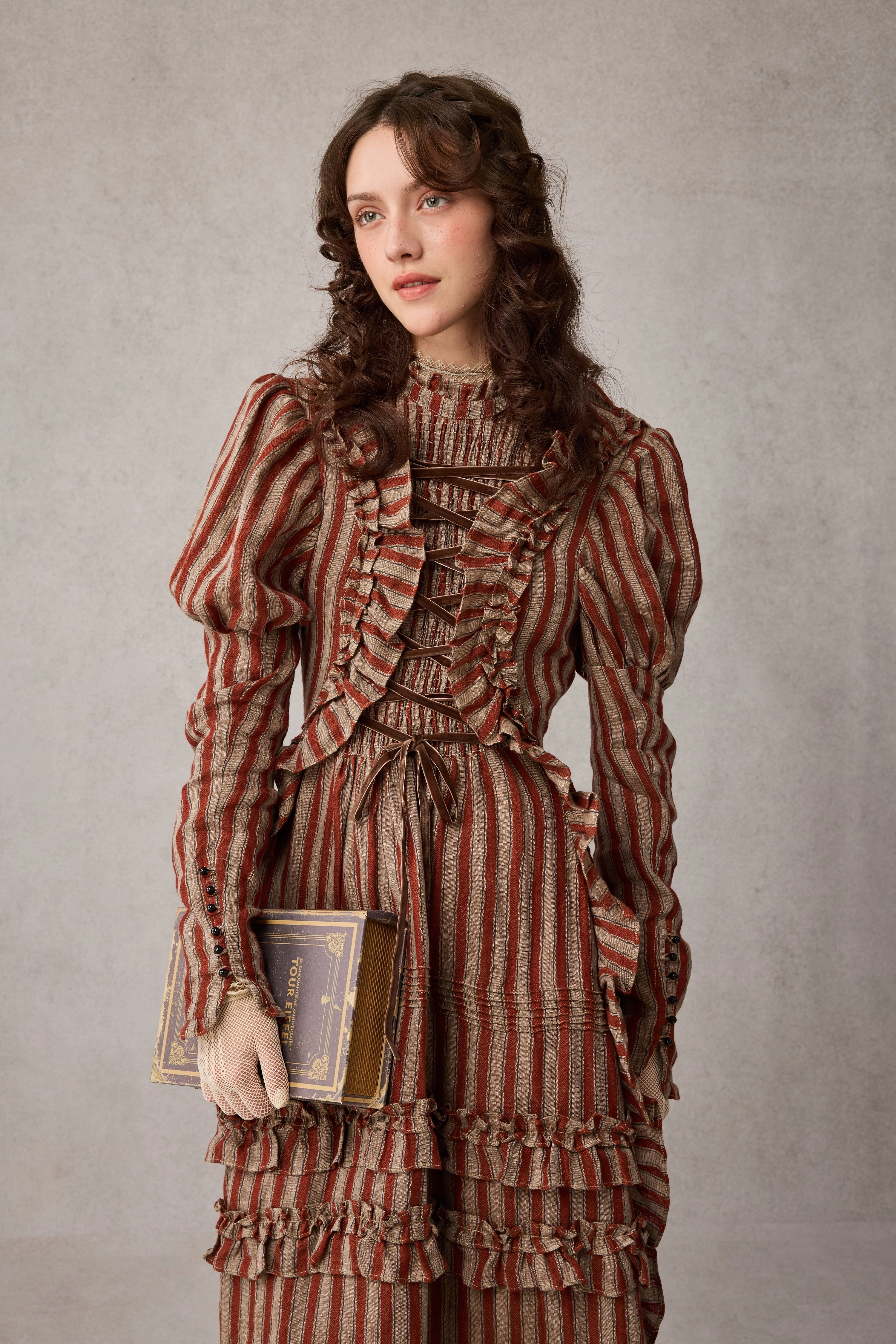 Elizabeth 15 | Victorian Linen Dress DoubleLayeredEdges