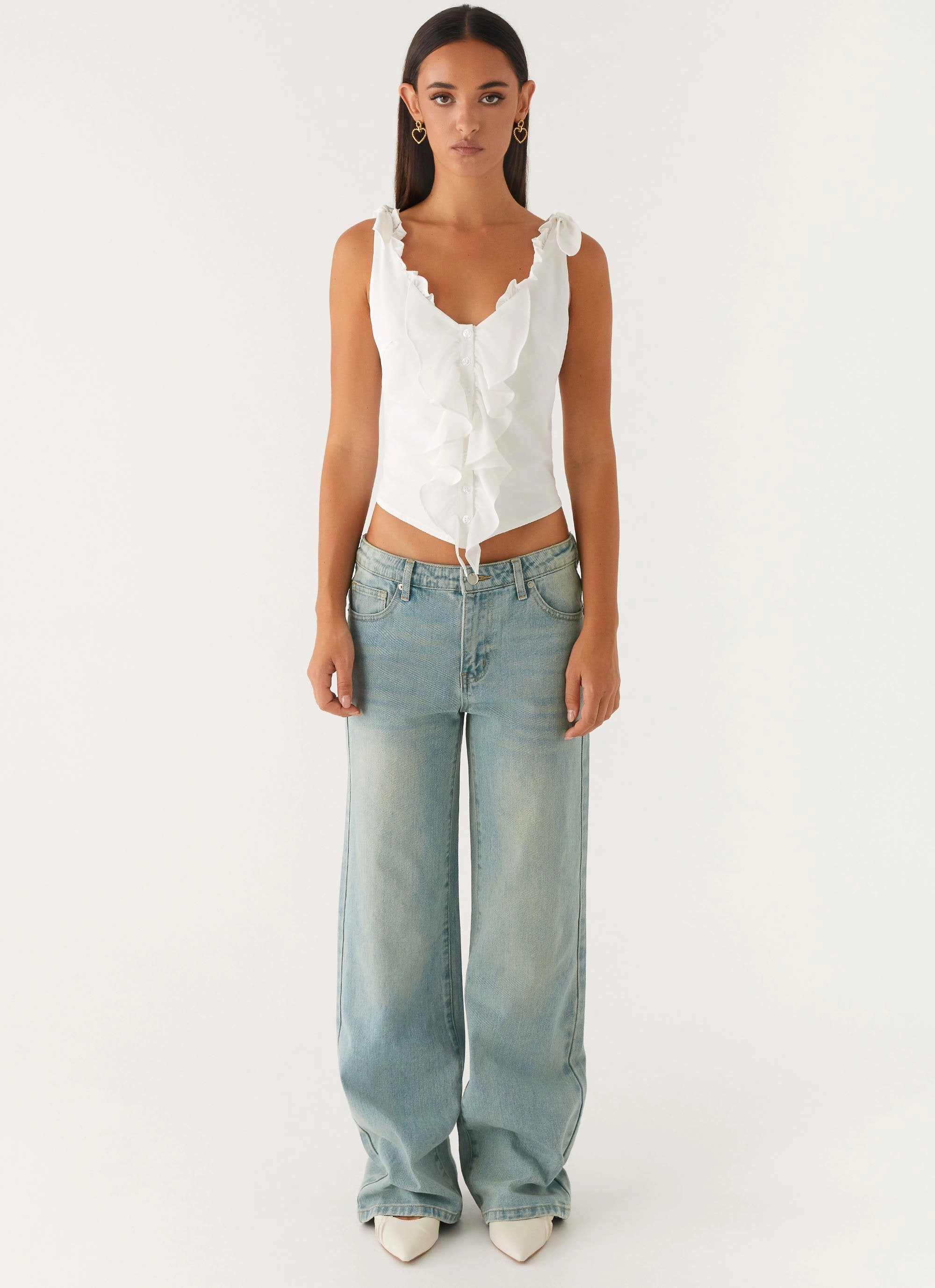 Antimicrobial Treatment Lightweight insulation Ellery Top - White