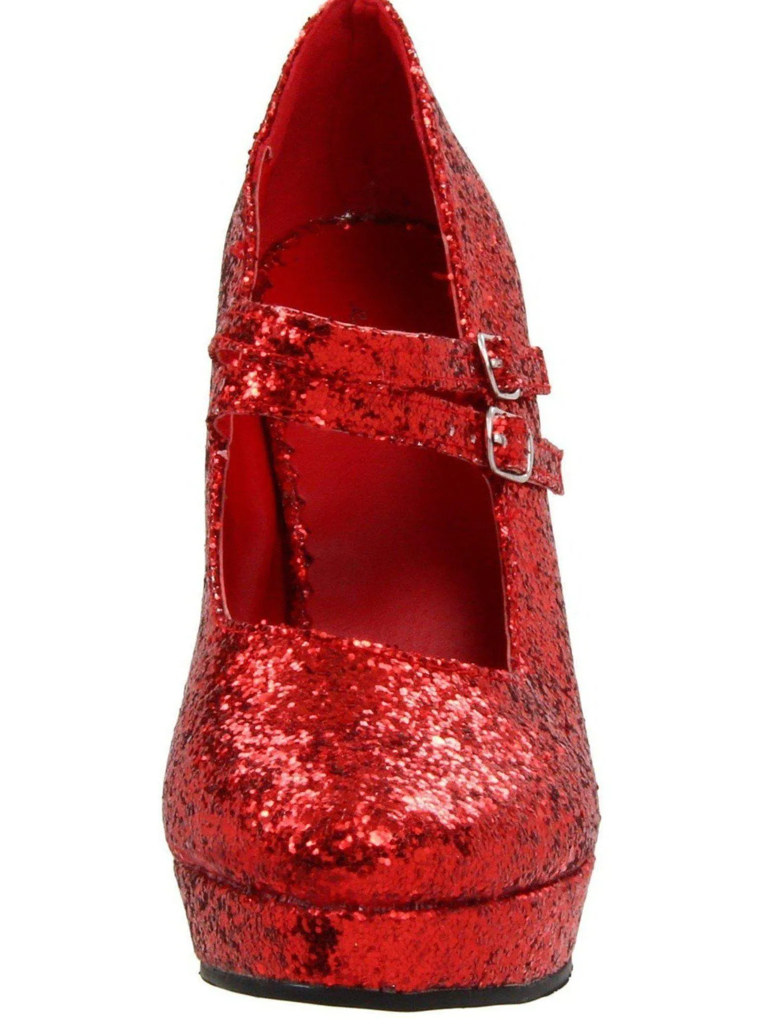 Ellie Shoes E-421-Jane-G 4" Double Strap Glitter Women's Mary Jane.