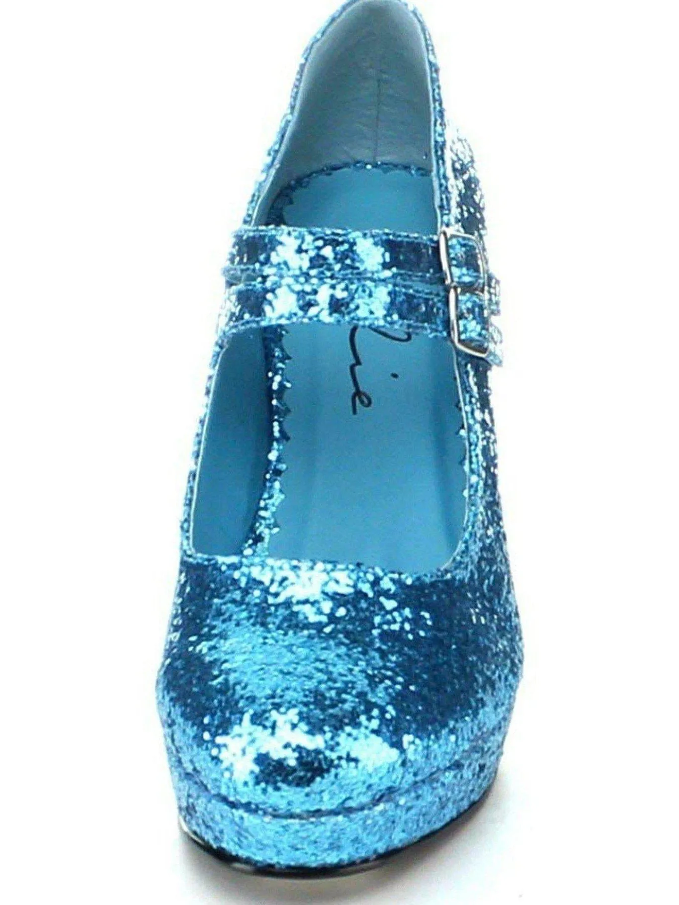 Ellie Shoes E-421-Jane-G 4" Double Strap Glitter Women's Mary Jane.