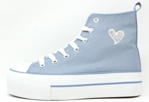 Embroidered Heart High Tops