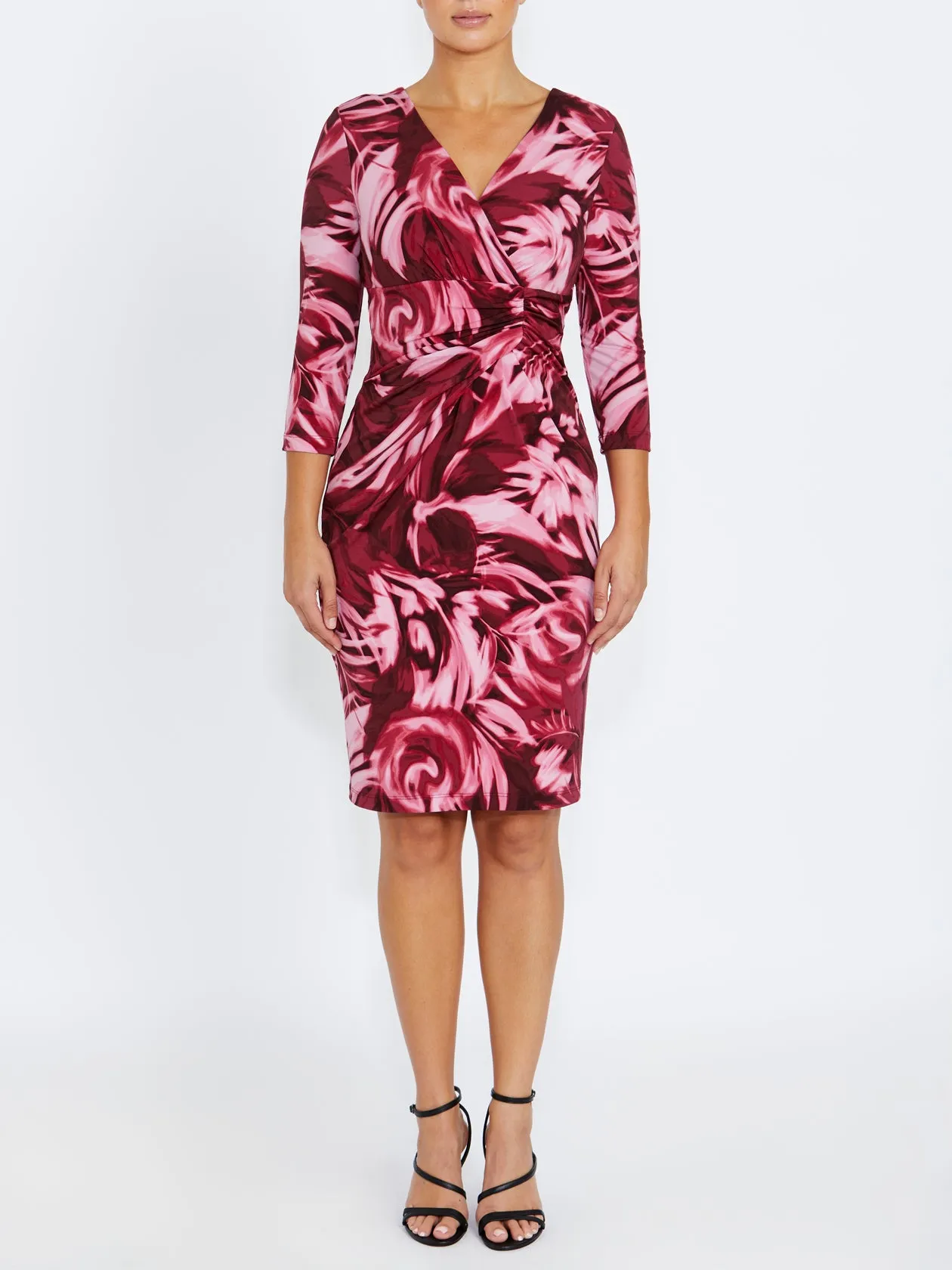 Motion Light Emelynn Burgundy Jersey Dress