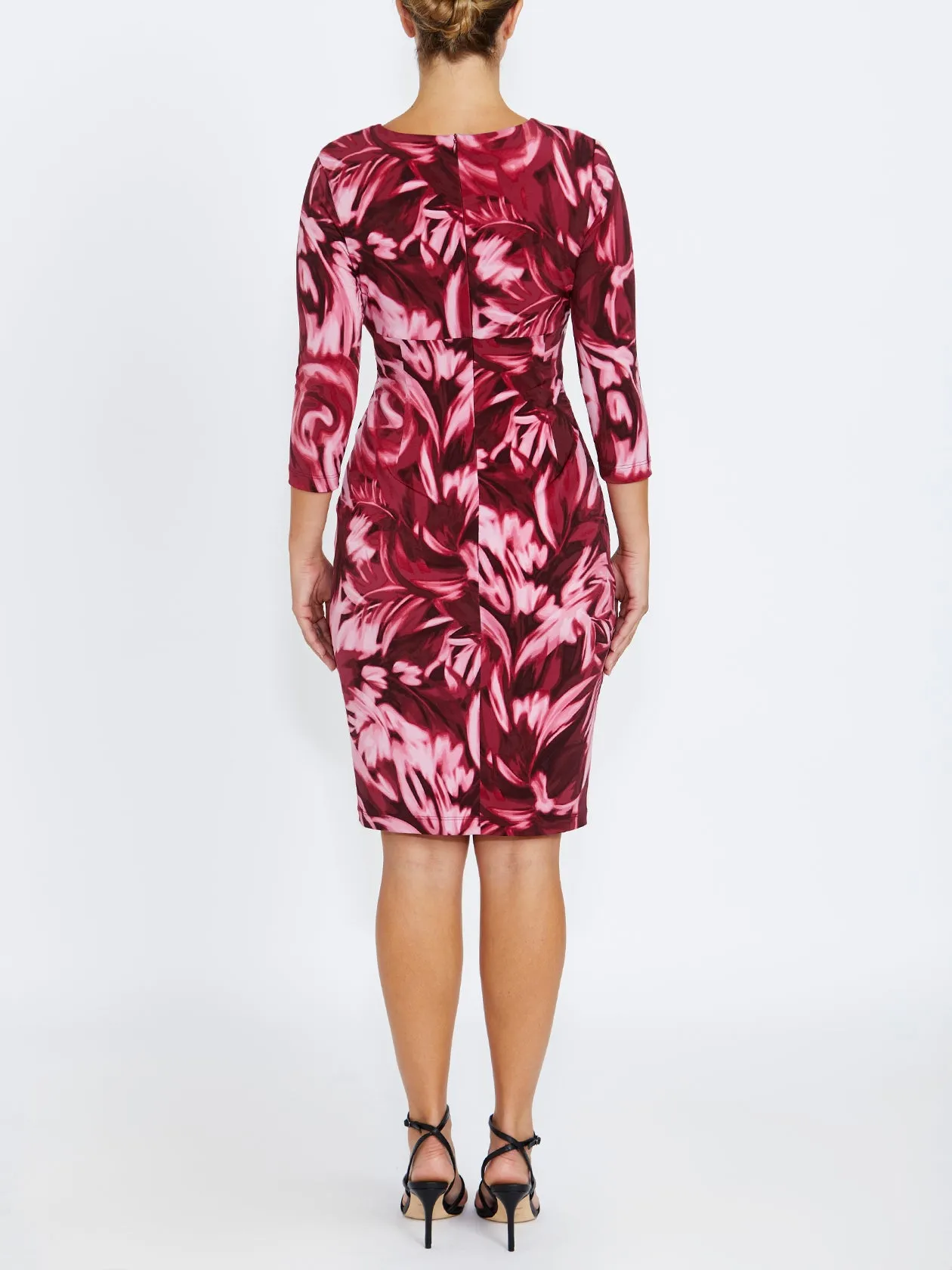 Seasonal Mood Emelynn Burgundy Jersey Dress