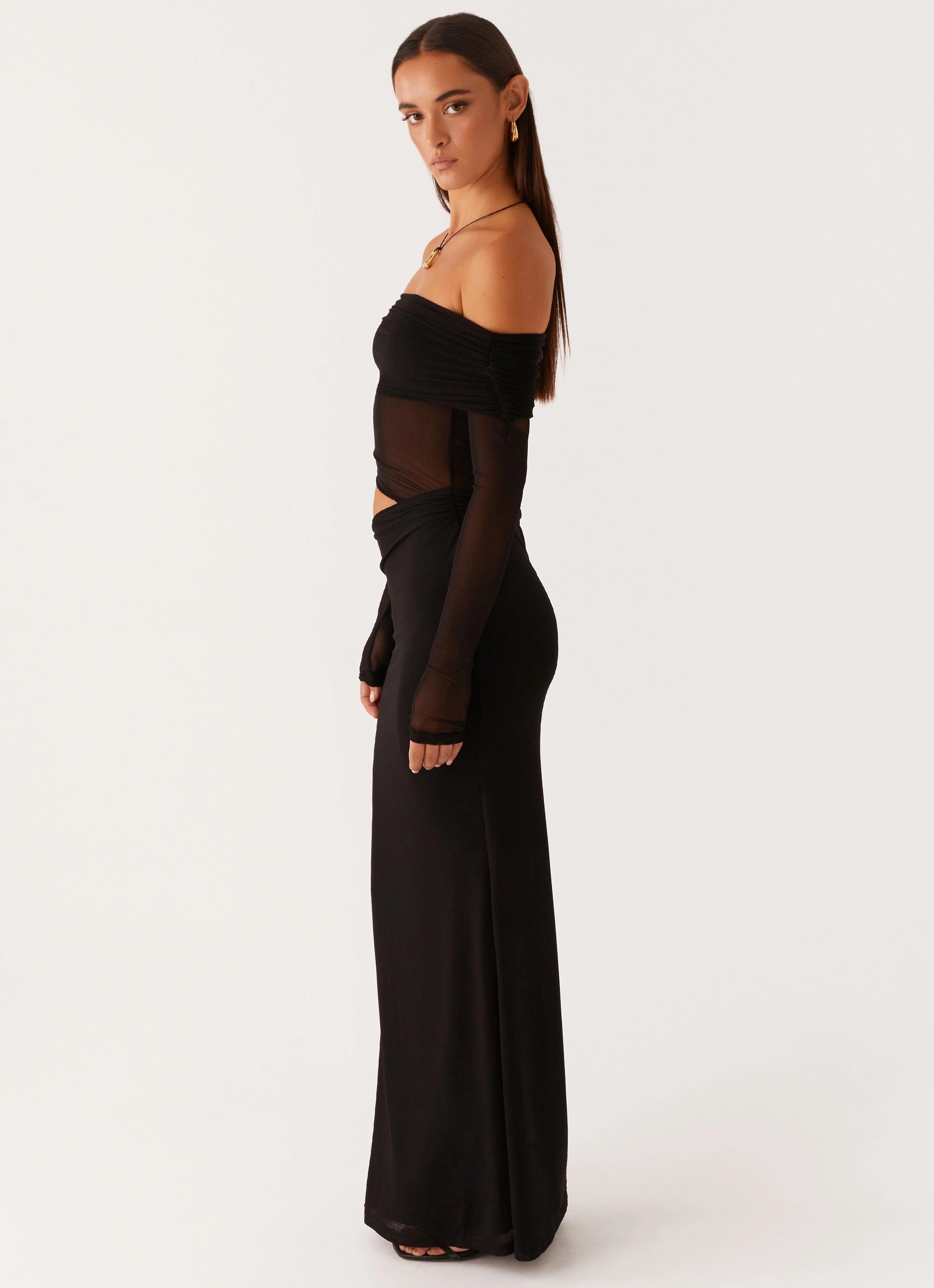 Emery Maxi Dress - Black Evening Motion Daily Casual