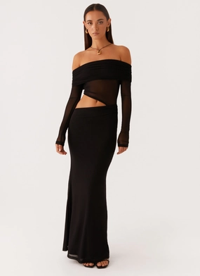 Emery Maxi Dress - Black Quality Garment Emery Maxi Dress - Black Light Silhouette