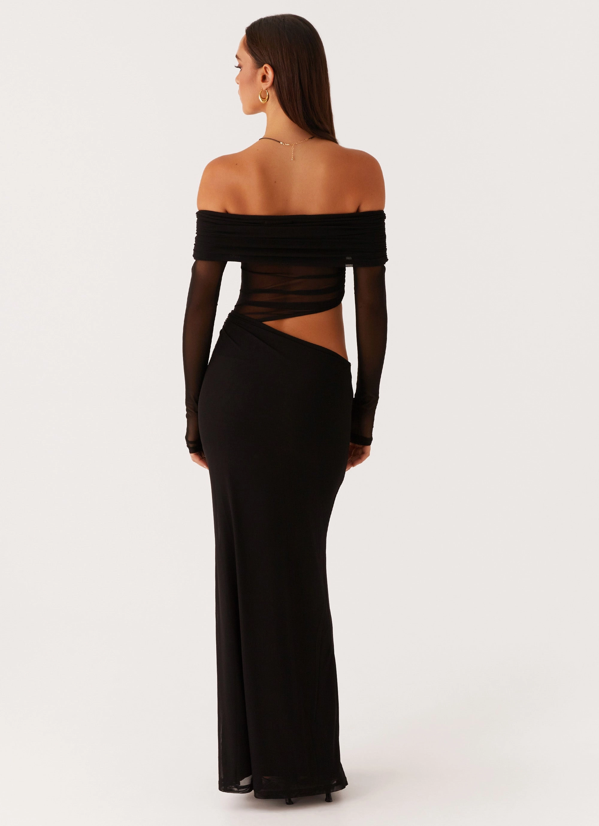 Emery Maxi Dress - Black Lightweight-Structure Elegant Layers