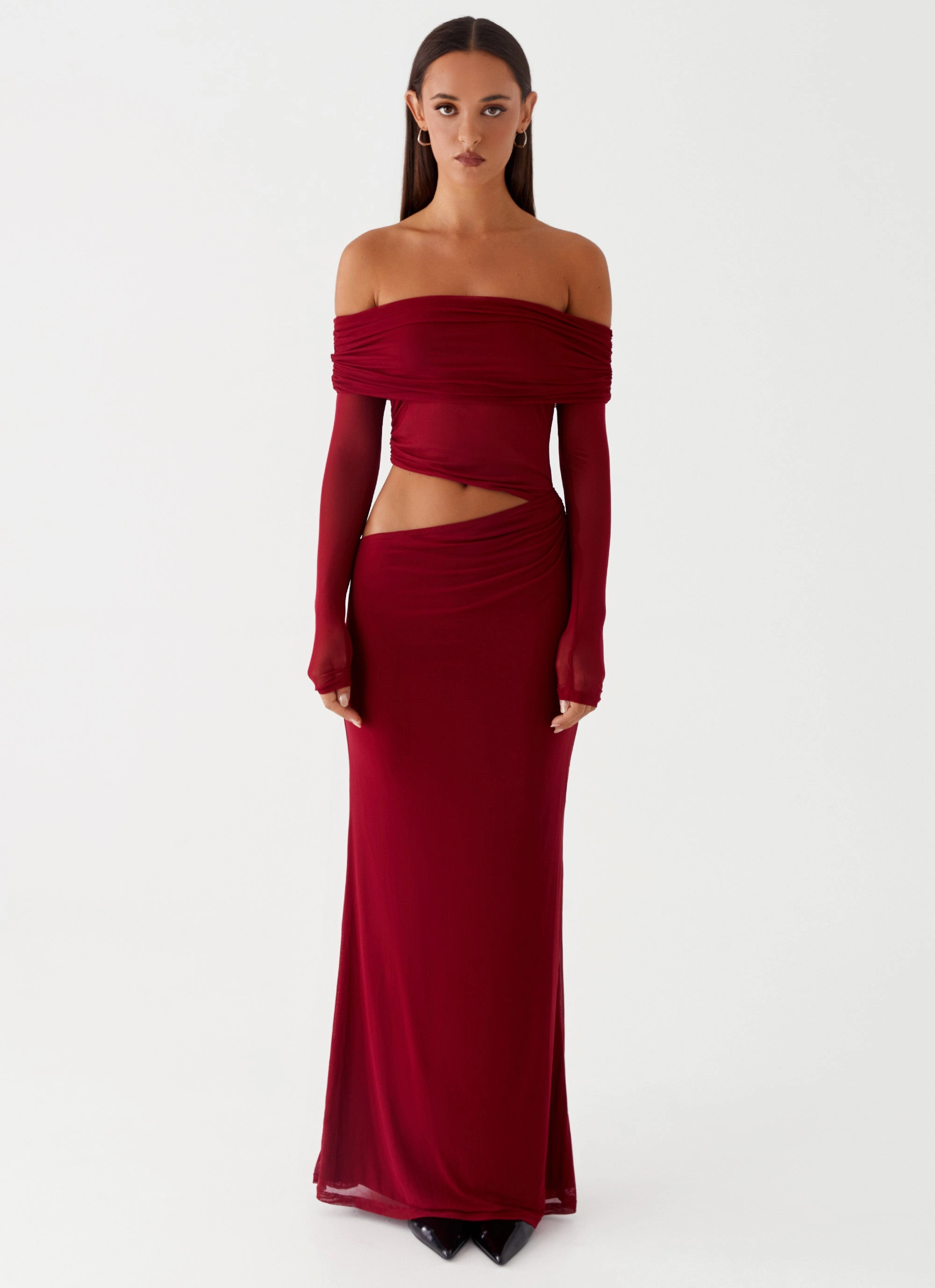 Emery Maxi Dress - Cherry Red Easy Wrap