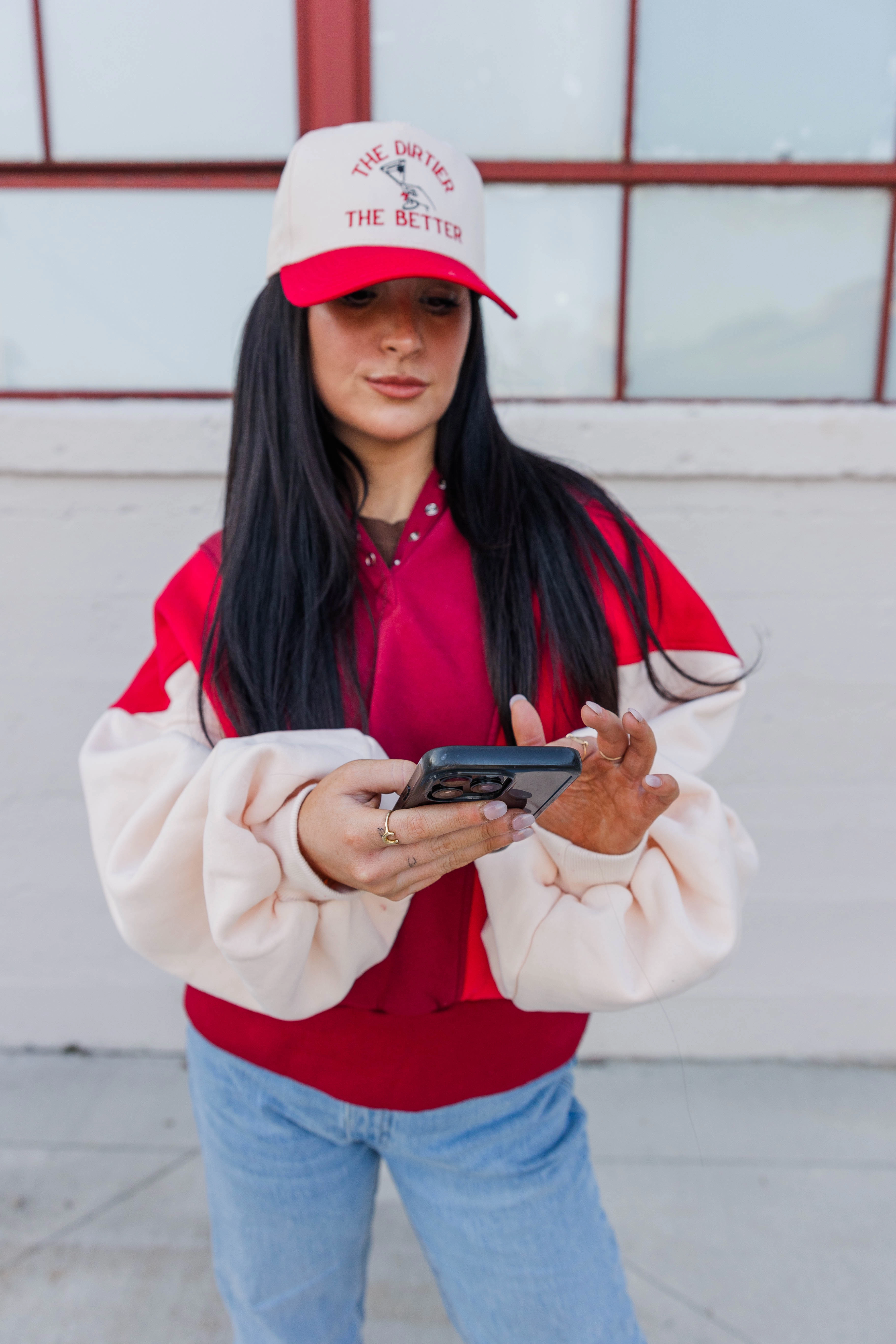 Emma Colorblock Sweatshirt High Neckline