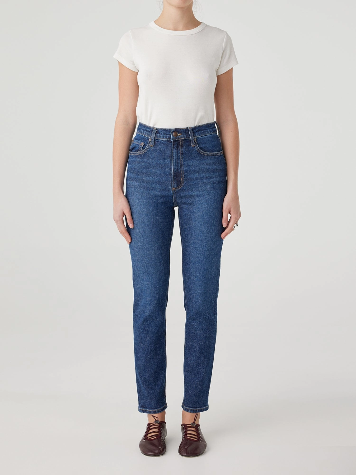 Sharp Finish Sustainable Denim Production Frankie Jean Dark Steel